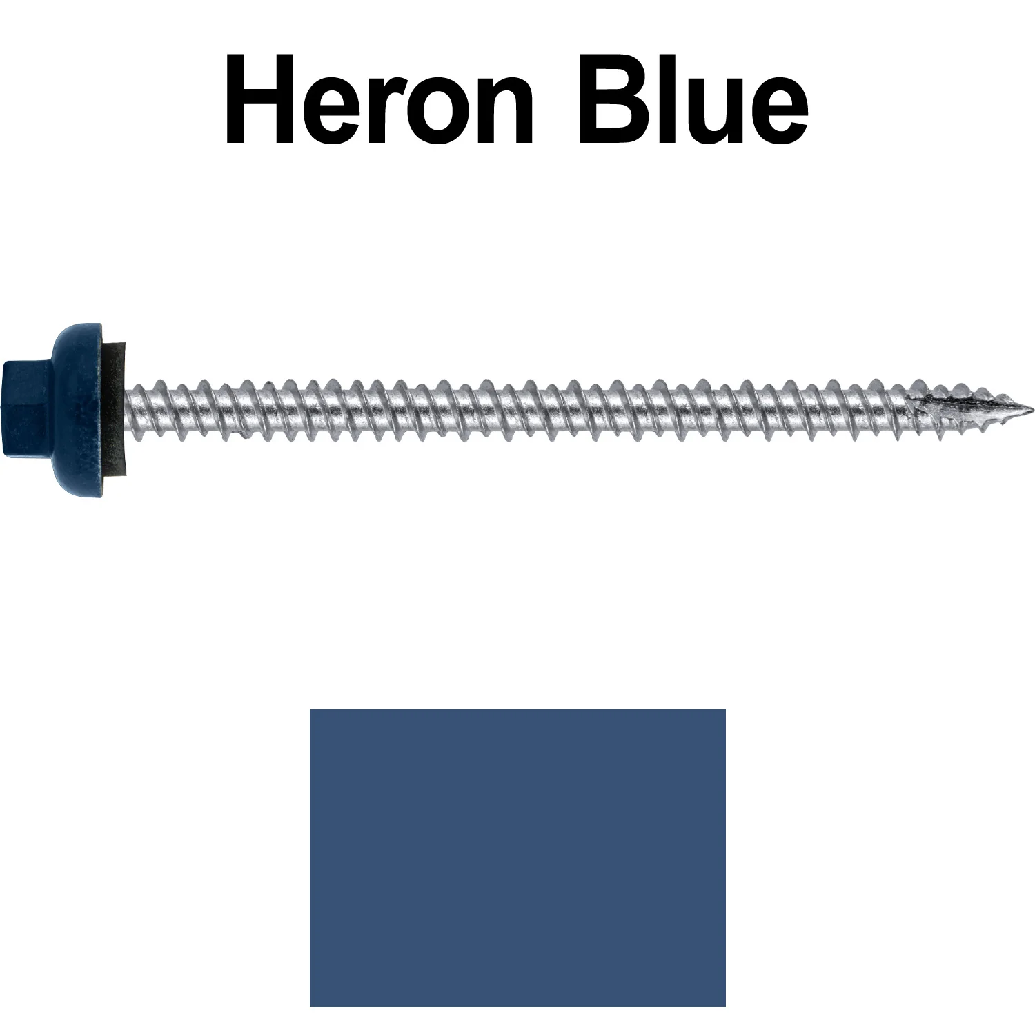 10 X 3“ HI-LO Zinc Aluminum Cap Metal Roofing Screws - Hex Washer Head - Self starting/self tapping - EPDM washer. Colored head. - Image 93