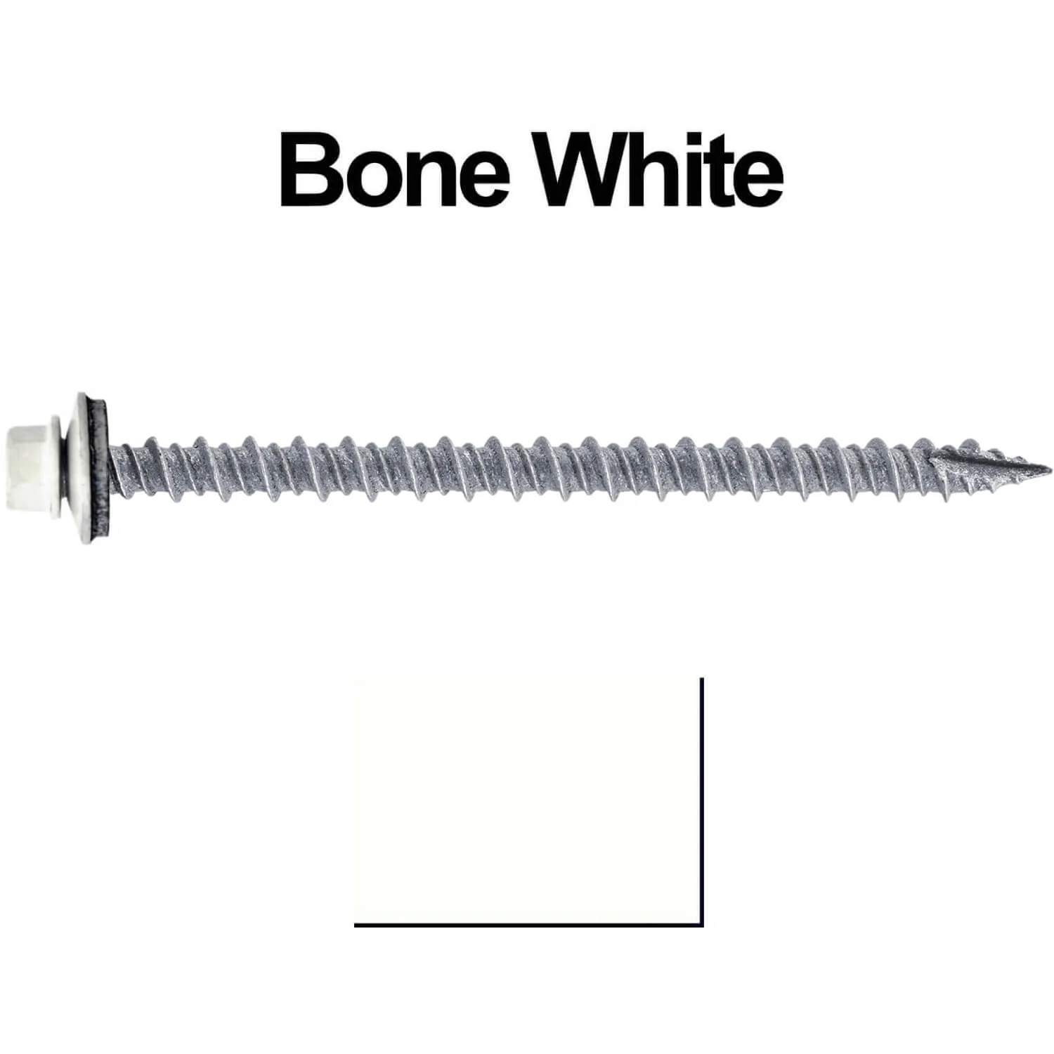 #10 x 3" Metal ROOFING SCREWS - Hex Washer Head - Self starting/self tapping - EPDM washer. Colored head. - Image 128