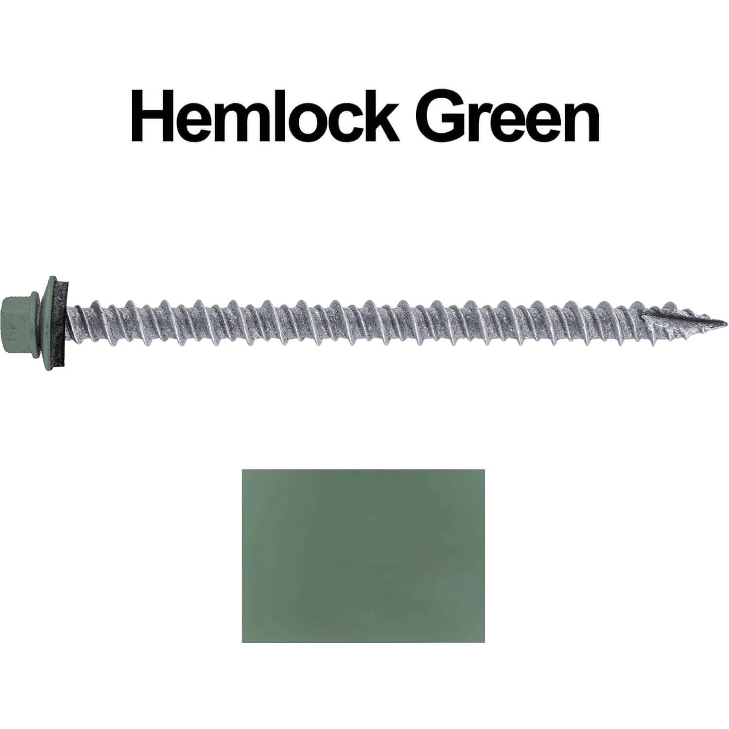 #10 x 3" Metal ROOFING SCREWS - Hex Washer Head - Self starting/self tapping - EPDM washer. Colored head. - Image 24
