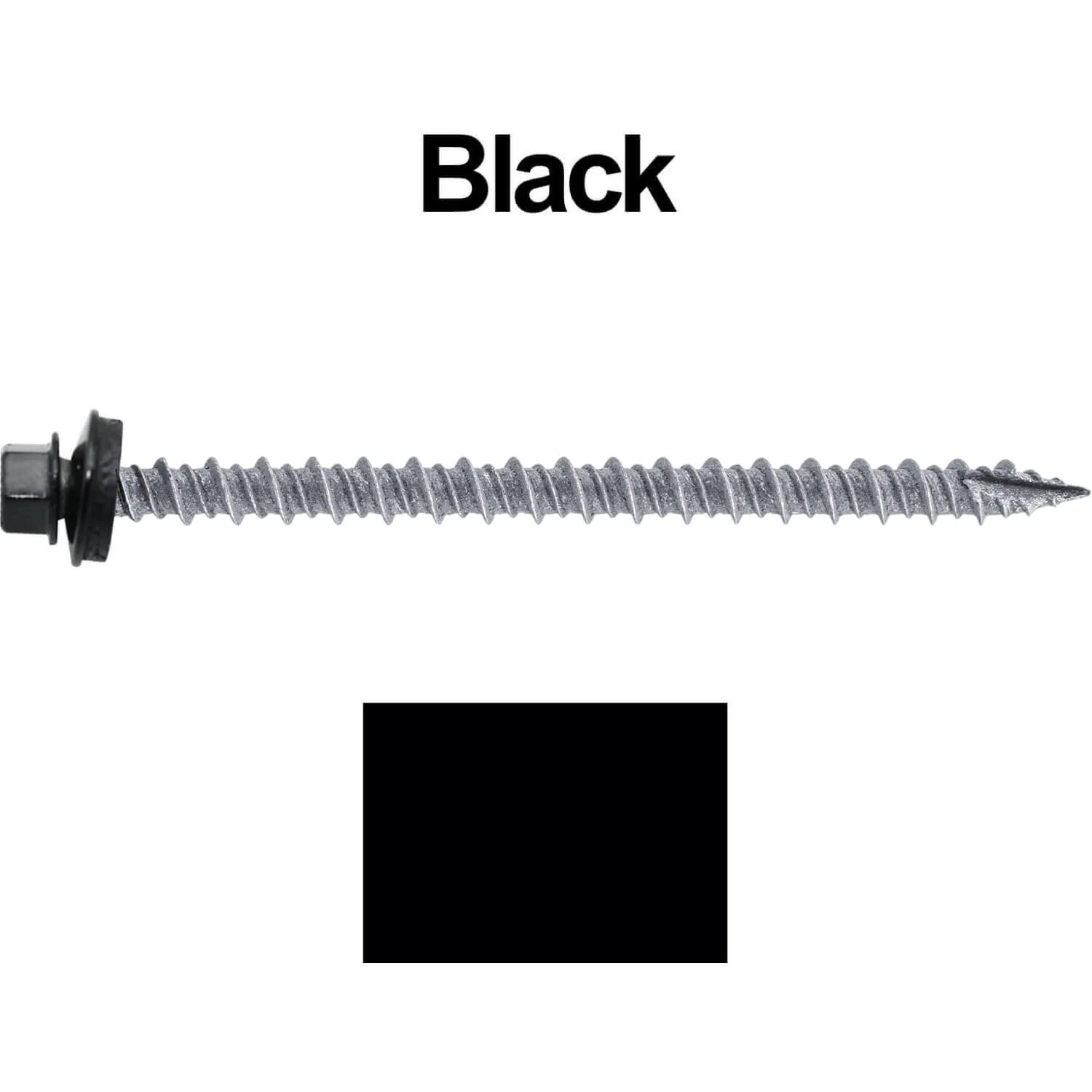 #10 x 3" Metal ROOFING SCREWS - Hex Washer Head - Self starting/self tapping - EPDM washer. Colored head. - Image 250