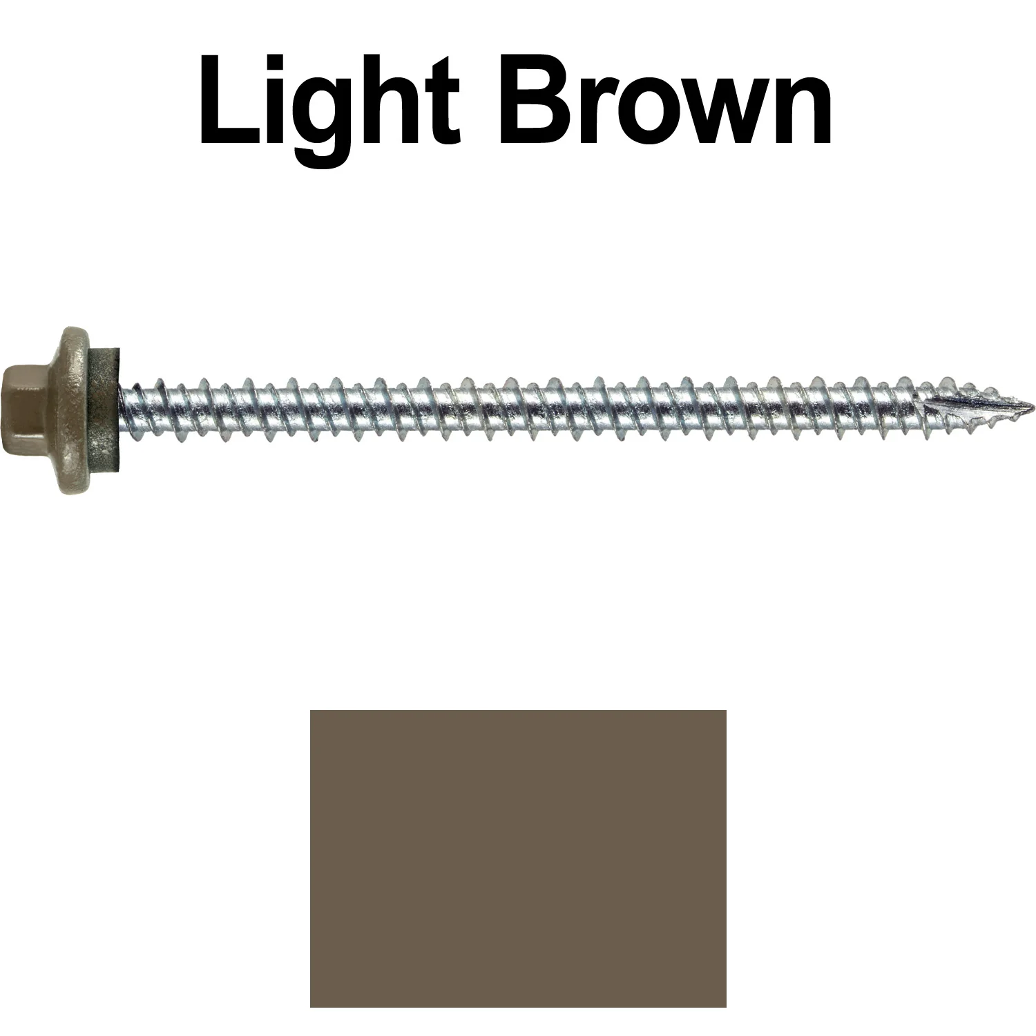 10 x 3” - STAINLESS HEX / ZINC Sheet Metal Roof Screw. Self starting metal to wood siding screws. EPDM washer. Colored head. - Image 32