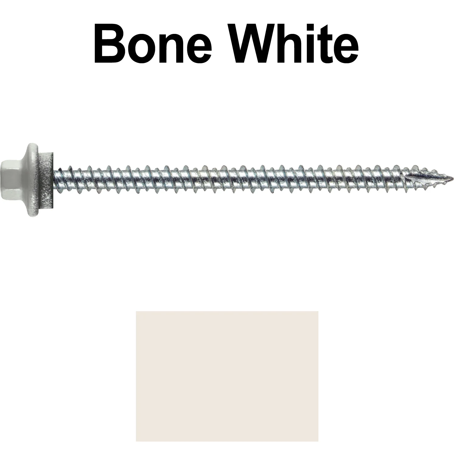 10 x 3” - STAINLESS HEX / ZINC Sheet Metal Roof Screw. Self starting metal to wood siding screws. EPDM washer. Colored head. - Image 55