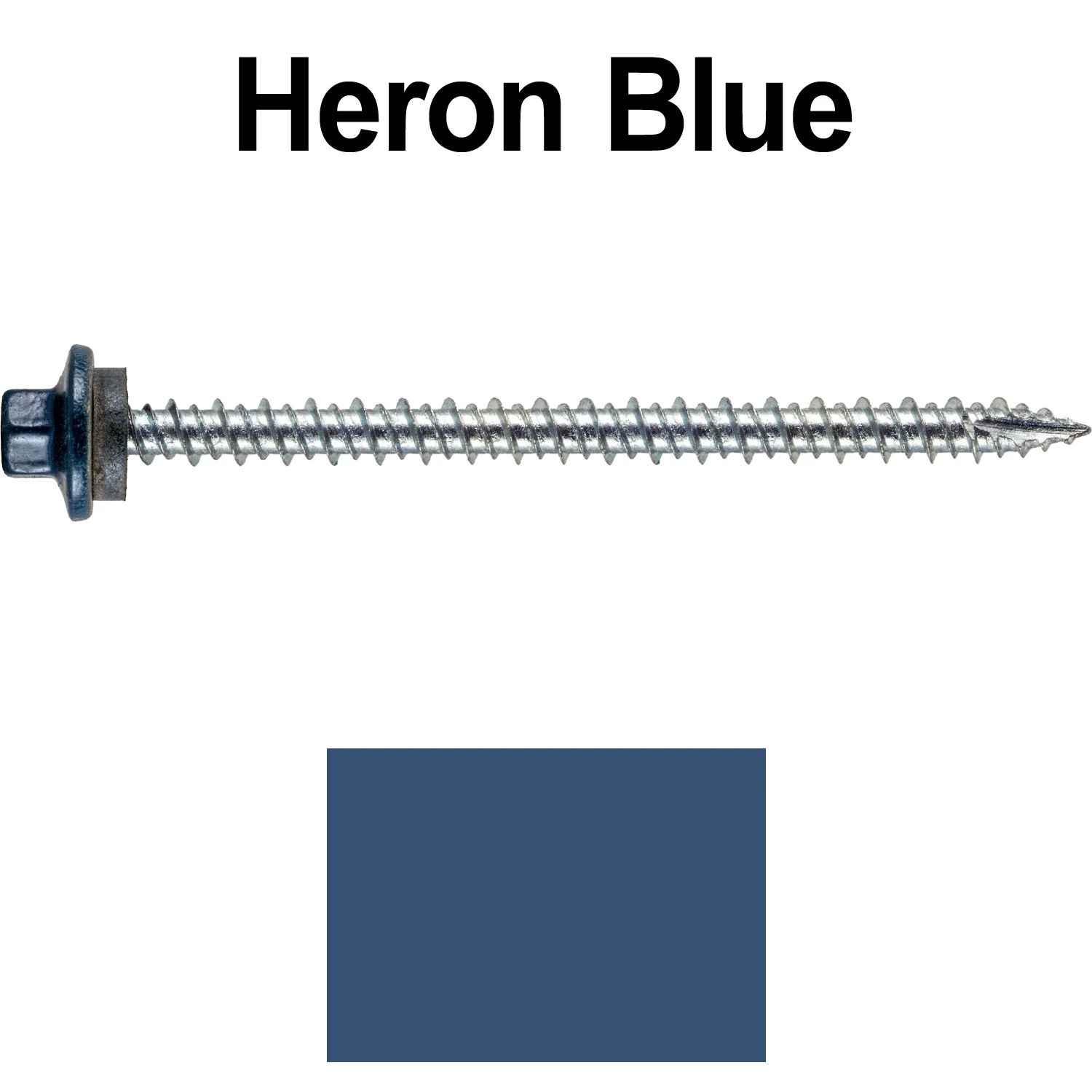 10 x 3” - STAINLESS HEX / ZINC Sheet Metal Roof Screw. Self starting metal to wood siding screws. EPDM washer. Colored head. - Image 93