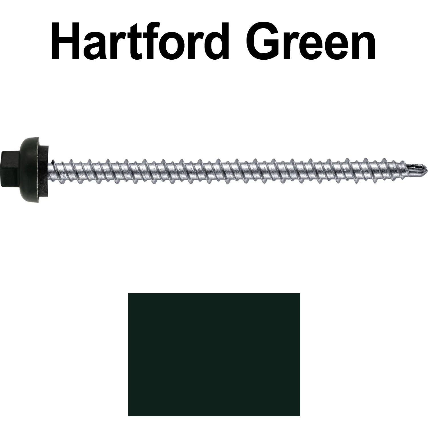 10 X 3" Zinc Aluminum Cap MINI-DRILLER Roofing Screws HI-LO THREAD Zinc Plated Carbon Steel Shank - EPDM Washer - Colored head - Image 41