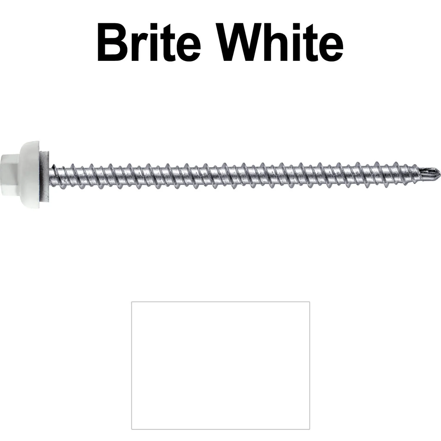 10 X 3" Zinc Aluminum Cap MINI-DRILLER Roofing Screws HI-LO THREAD Zinc Plated Carbon Steel Shank - EPDM Washer - Colored head - Image 58
