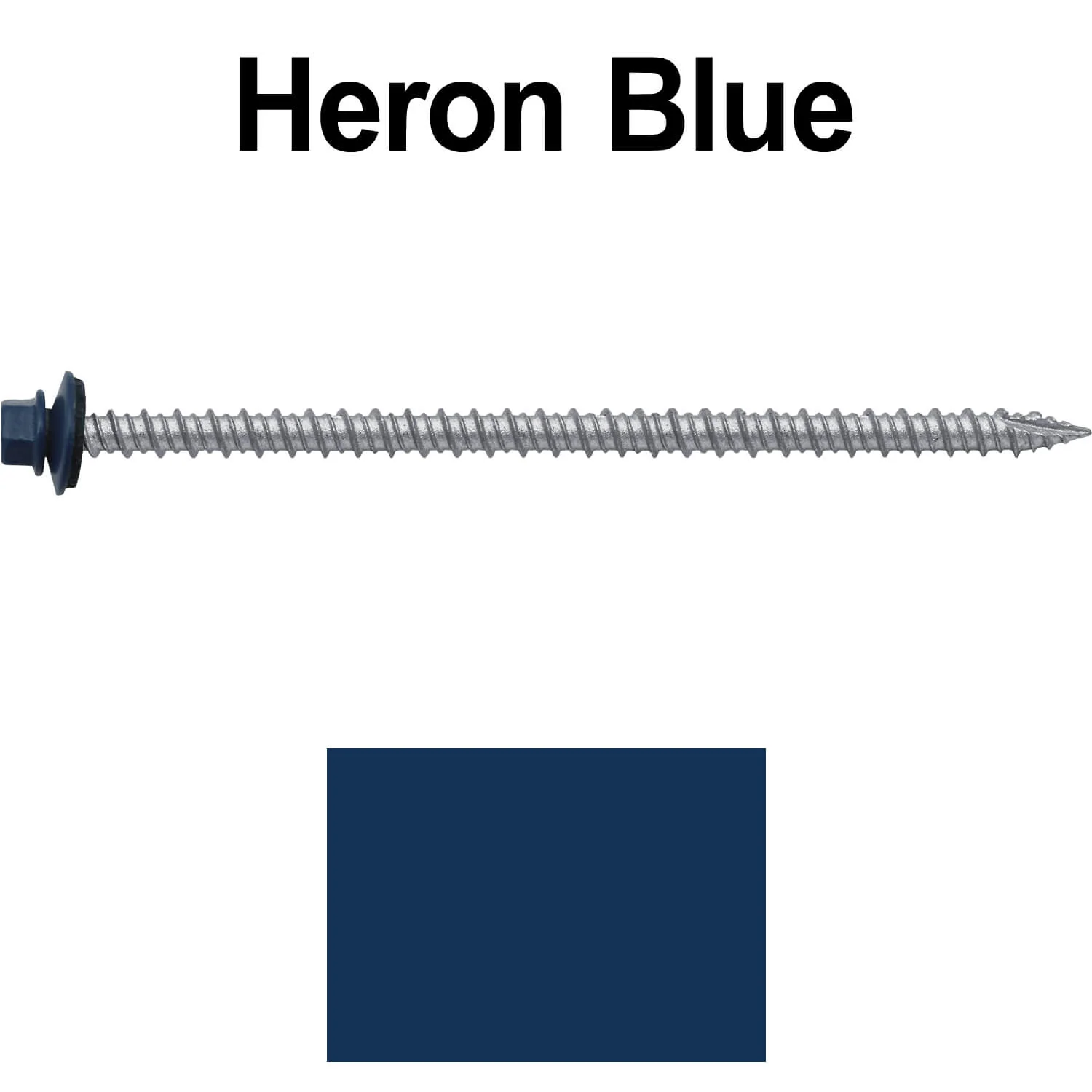 #10 x 4" Metal ROOFING SCREWS - Hex Washer Head - Self starting/self tapping - EPDM washer. Colored head. - Image 28
