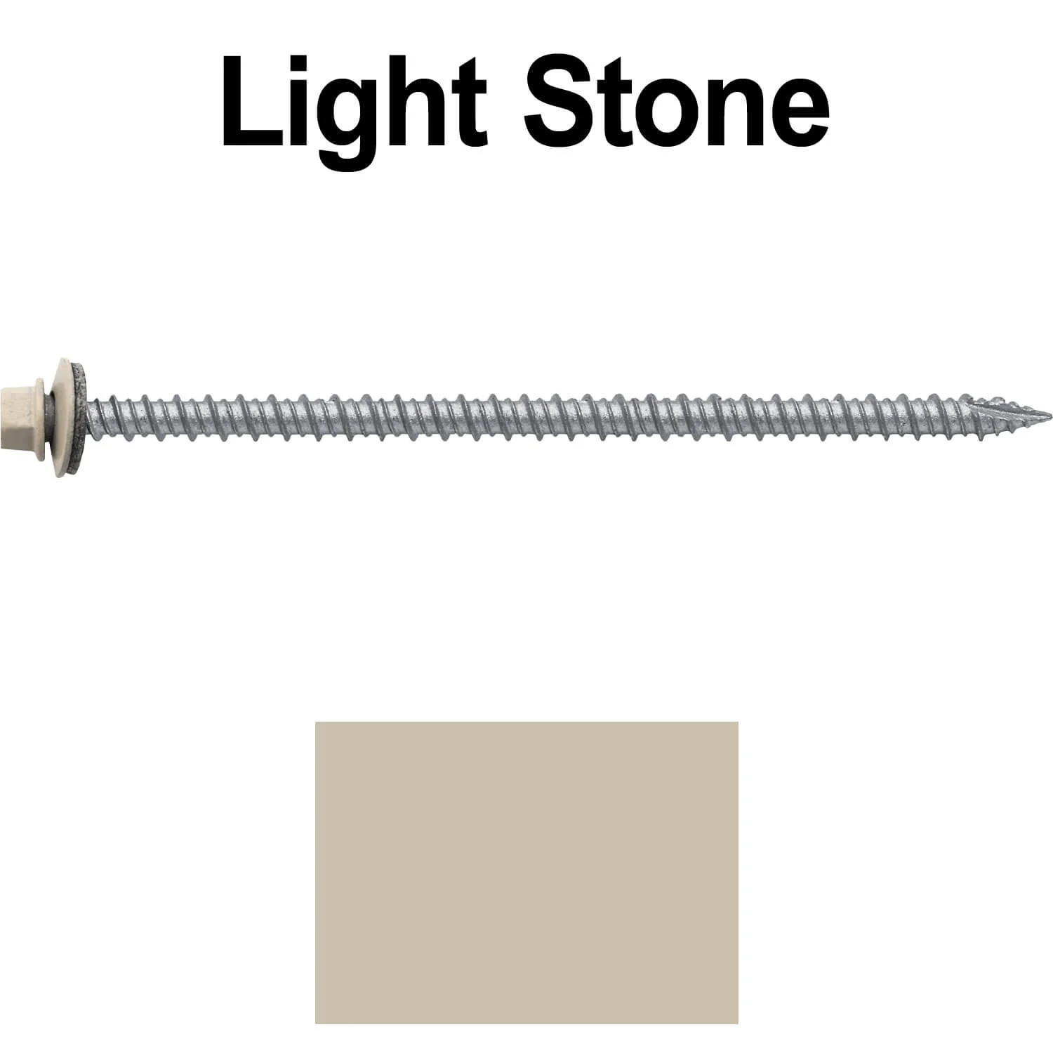 #10 x 4" Metal ROOFING SCREWS - Hex Washer Head - Self starting/self tapping - EPDM washer. Colored head. - Image 33