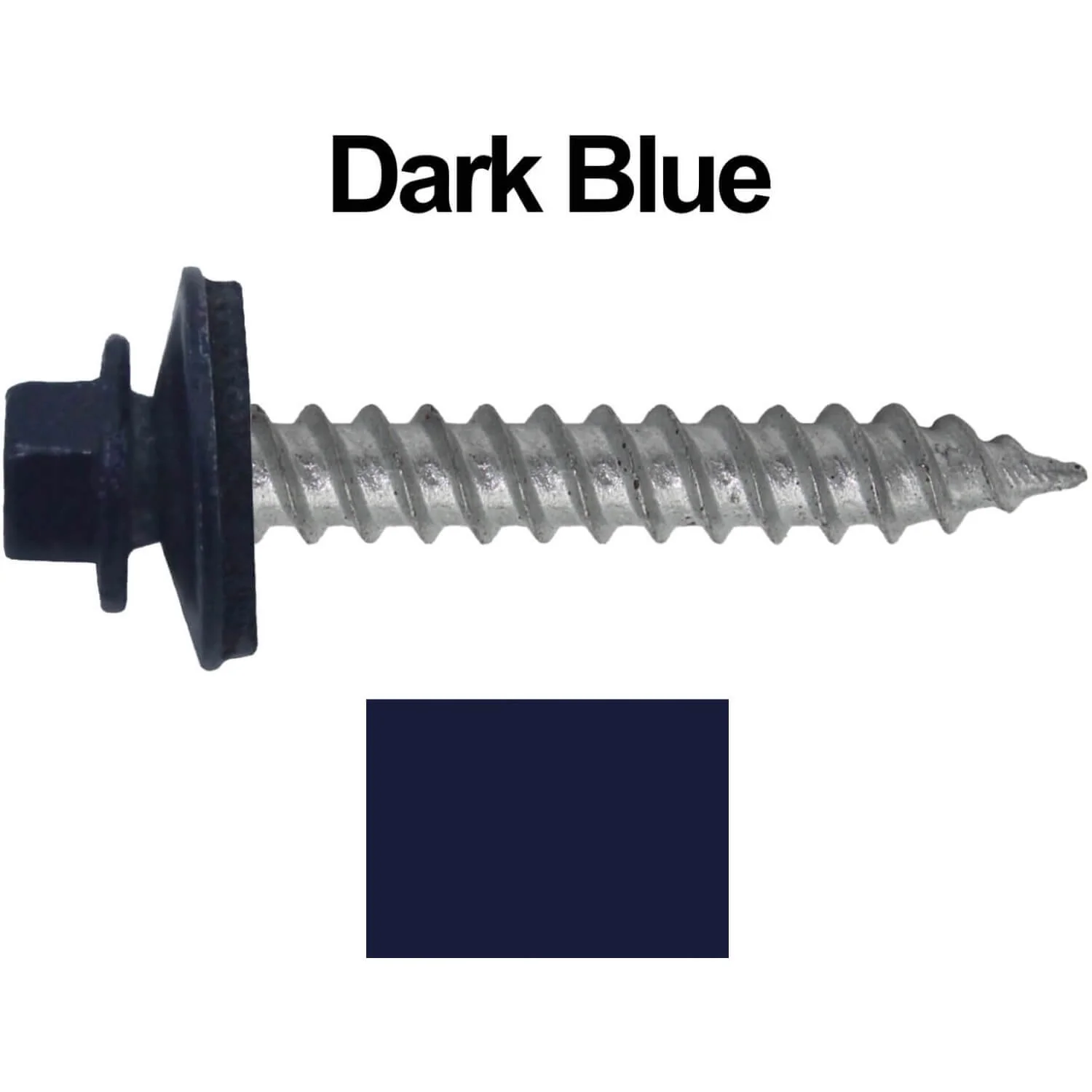 #12 x 1-1/2"  RE-GRIP METAL ROOFING SCREWS - Hex Washer Head - Self starting/self tapping - EPDM washer. Colored head. - Image 32