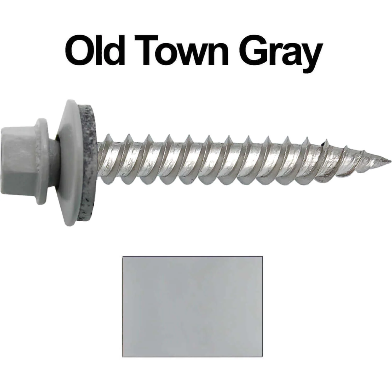 12 x 1-1/2" Stainless Steel Metal Roofing Screw - Hex Washer Head - Self starting/self tapping - EPDM washer. Colored head. - Image 36