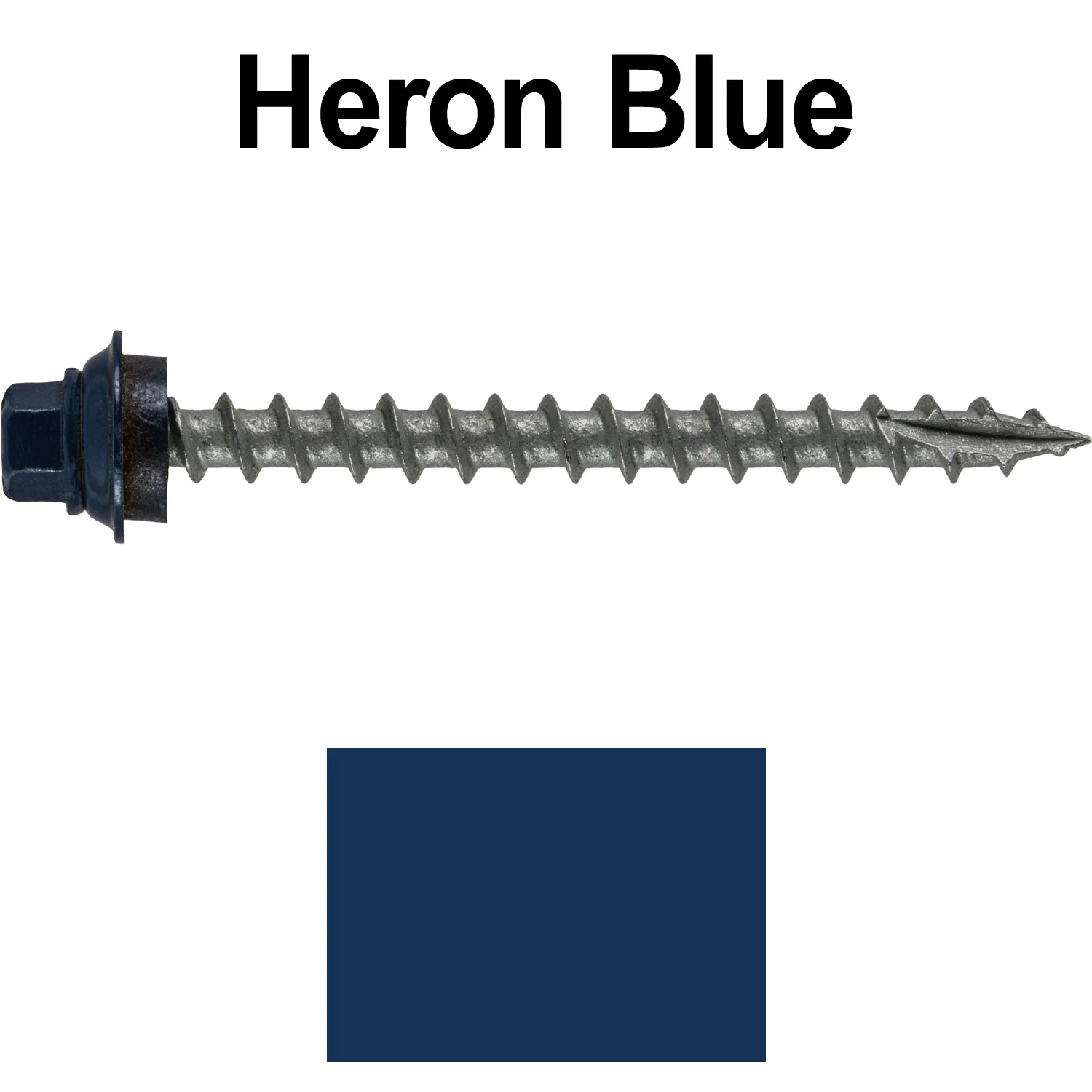 12 X 2-1/2" Metal Roofing Screws For OSB and Plywood - Galvanized Metal to Wood Type 17 Tip - 1/4" Hex Head - Assembled EPDM Washer - Image 14