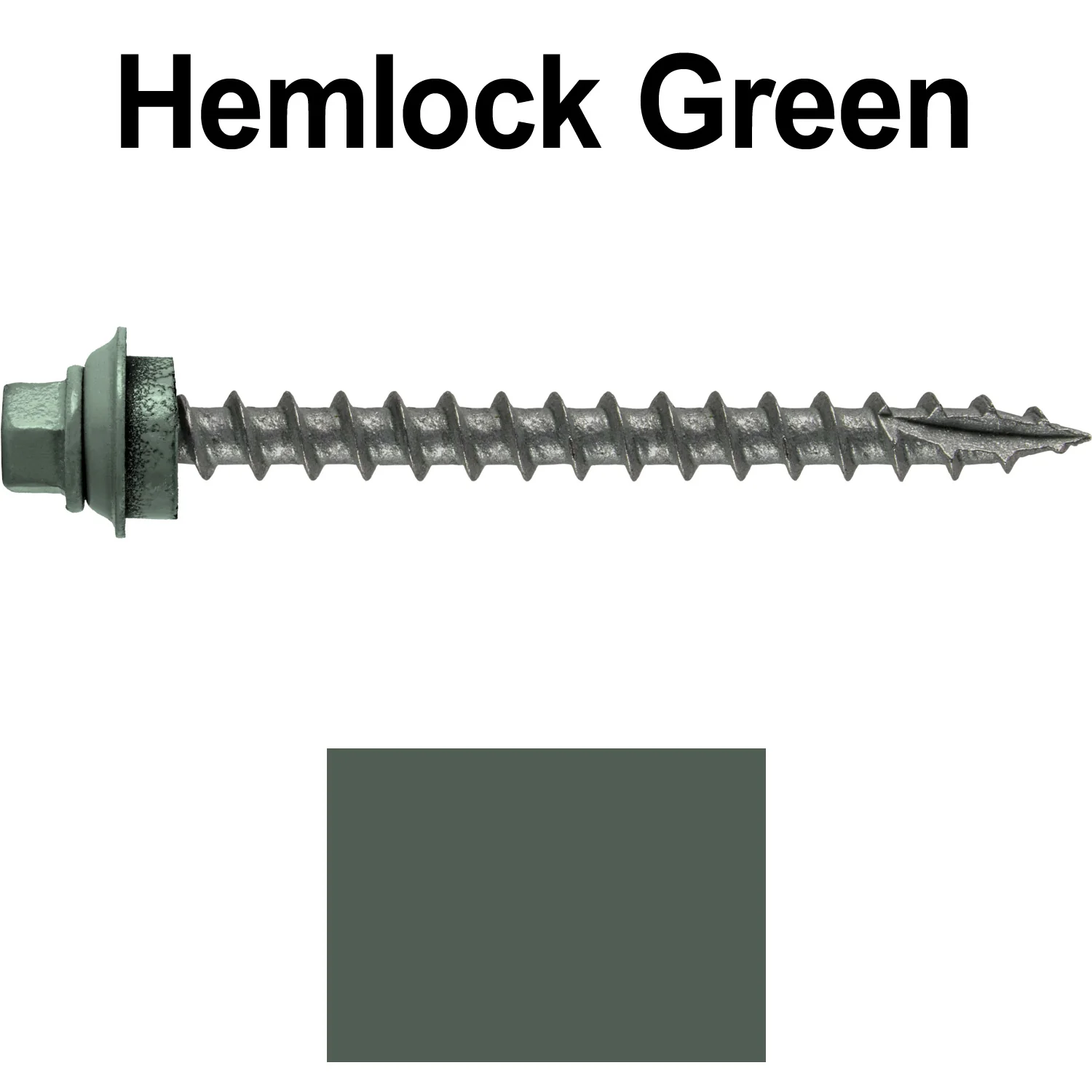 12 X 2-1/2" Metal Roofing Screws For OSB and Plywood - Galvanized Metal to Wood Type 17 Tip - 1/4" Hex Head - Assembled EPDM Washer - Image 24