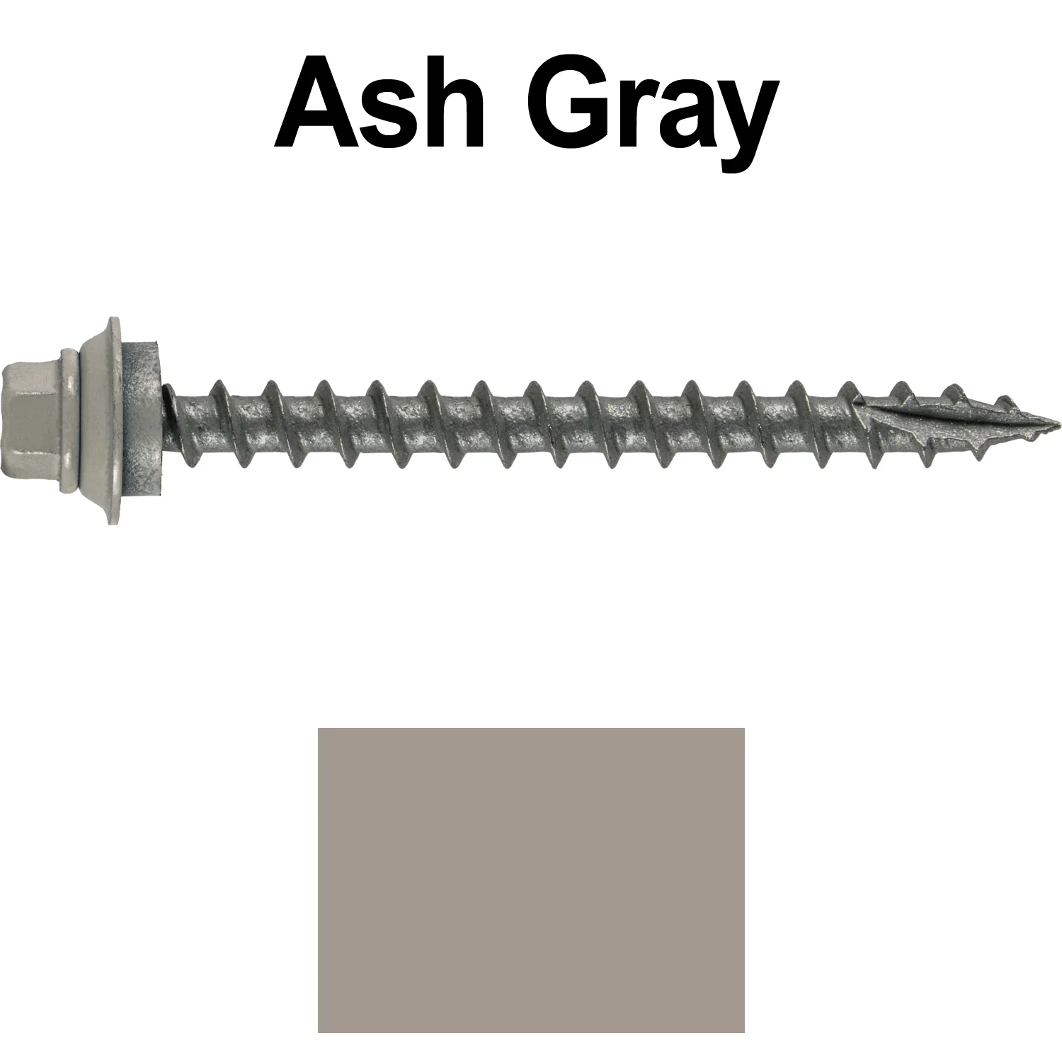 12 X 2-1/2" Metal Roofing Screws For OSB and Plywood - Galvanized Metal to Wood Type 17 Tip - 1/4" Hex Head - Assembled EPDM Washer - Image 38