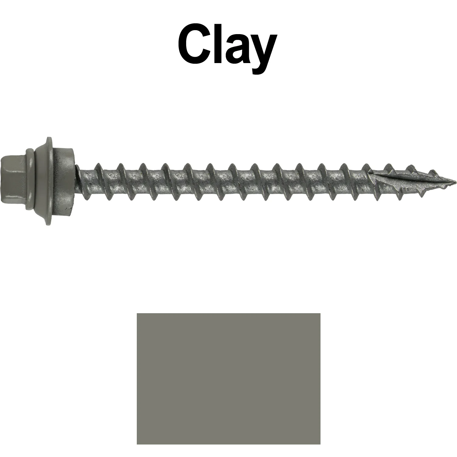 12 X 2-1/2" Metal Roofing Screws For OSB and Plywood - Galvanized Metal to Wood Type 17 Tip - 1/4" Hex Head - Assembled EPDM Washer - Image 53