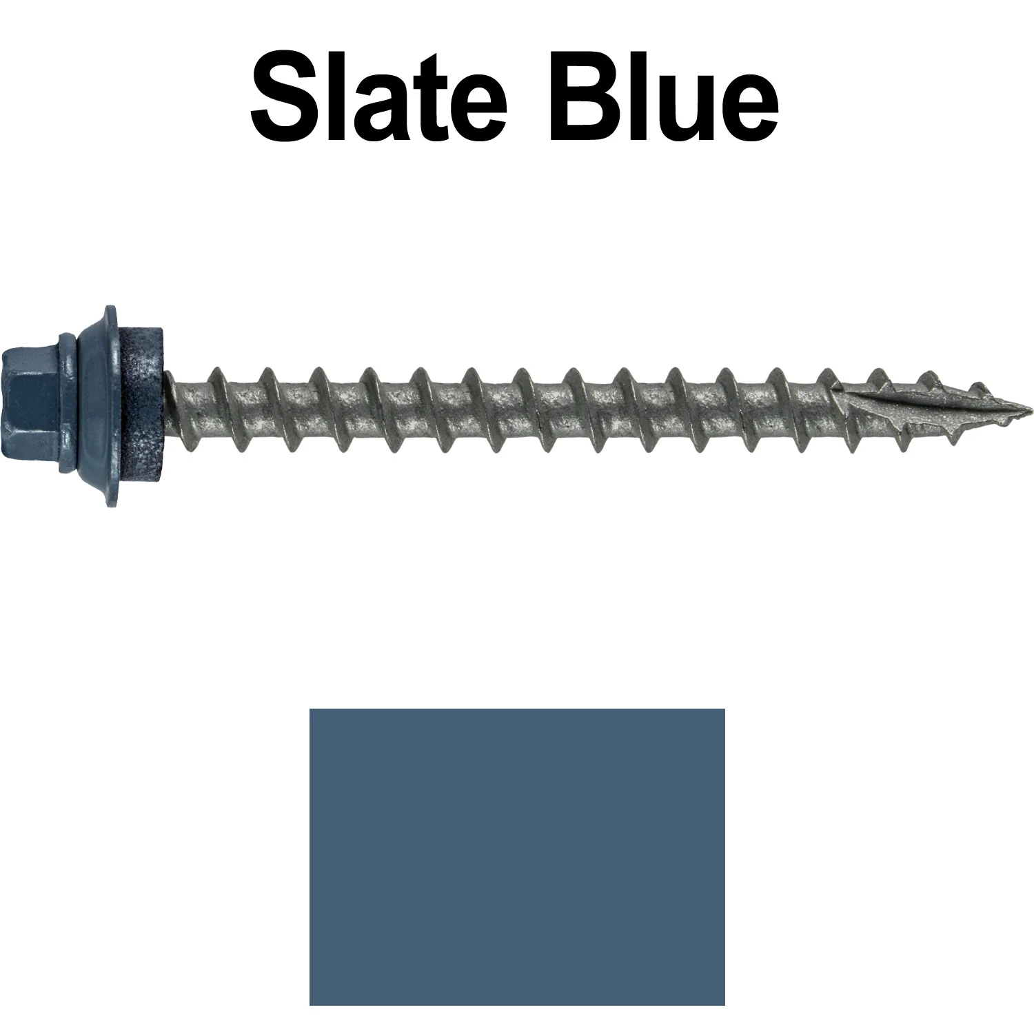 12 X 2-1/2" Metal Roofing Screws For OSB and Plywood - Galvanized Metal to Wood Type 17 Tip - 1/4" Hex Head - Assembled EPDM Washer - Image 86
