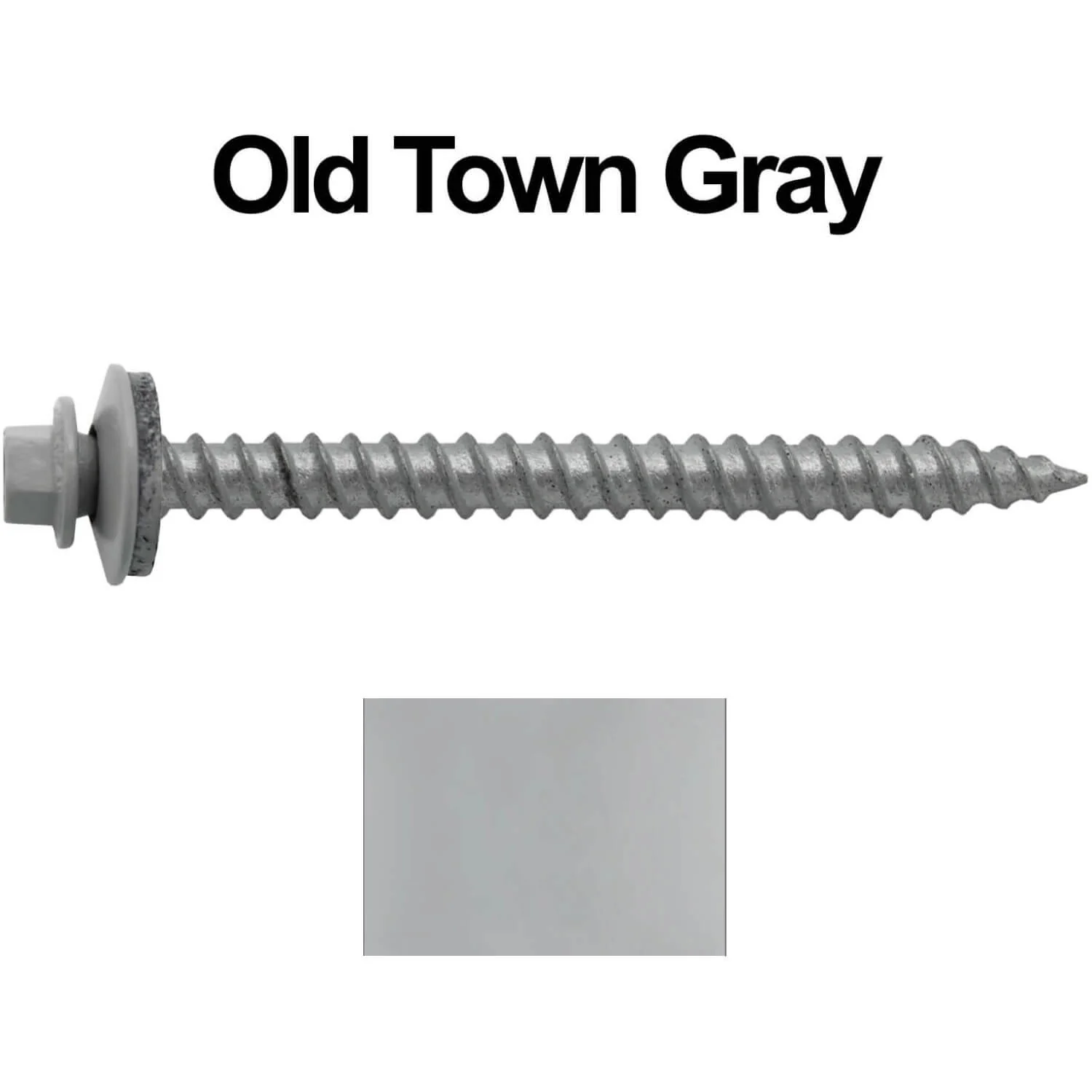 #12 x 2-1/2" RE-GRIP METAL ROOFING SCREWS - Hex Washer Head - Self starting/self tapping - EPDM washer. Colored head. - Image 10
