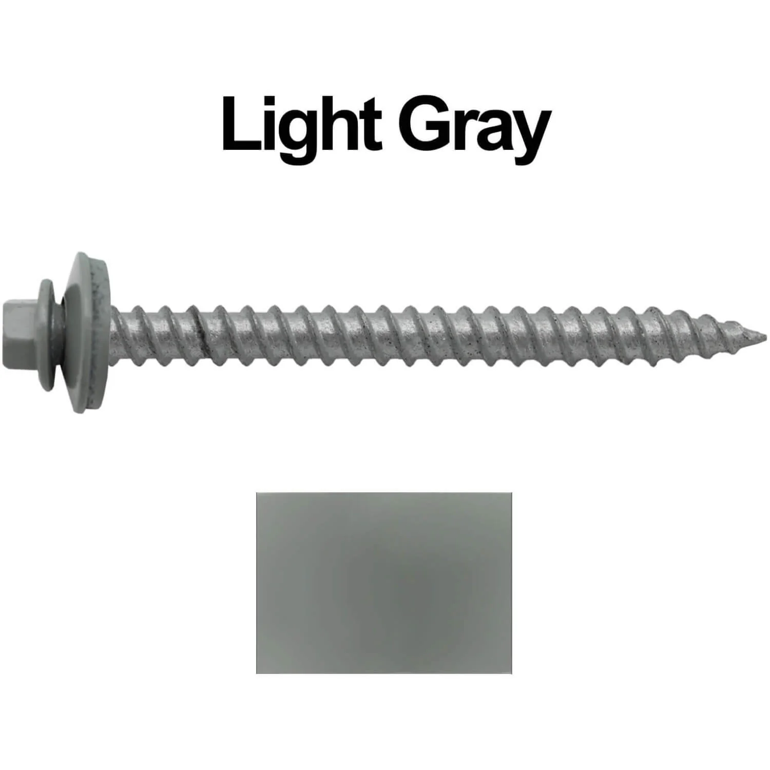 #12 x 2-1/2" RE-GRIP METAL ROOFING SCREWS - Hex Washer Head - Self starting/self tapping - EPDM washer. Colored head. - Image 15