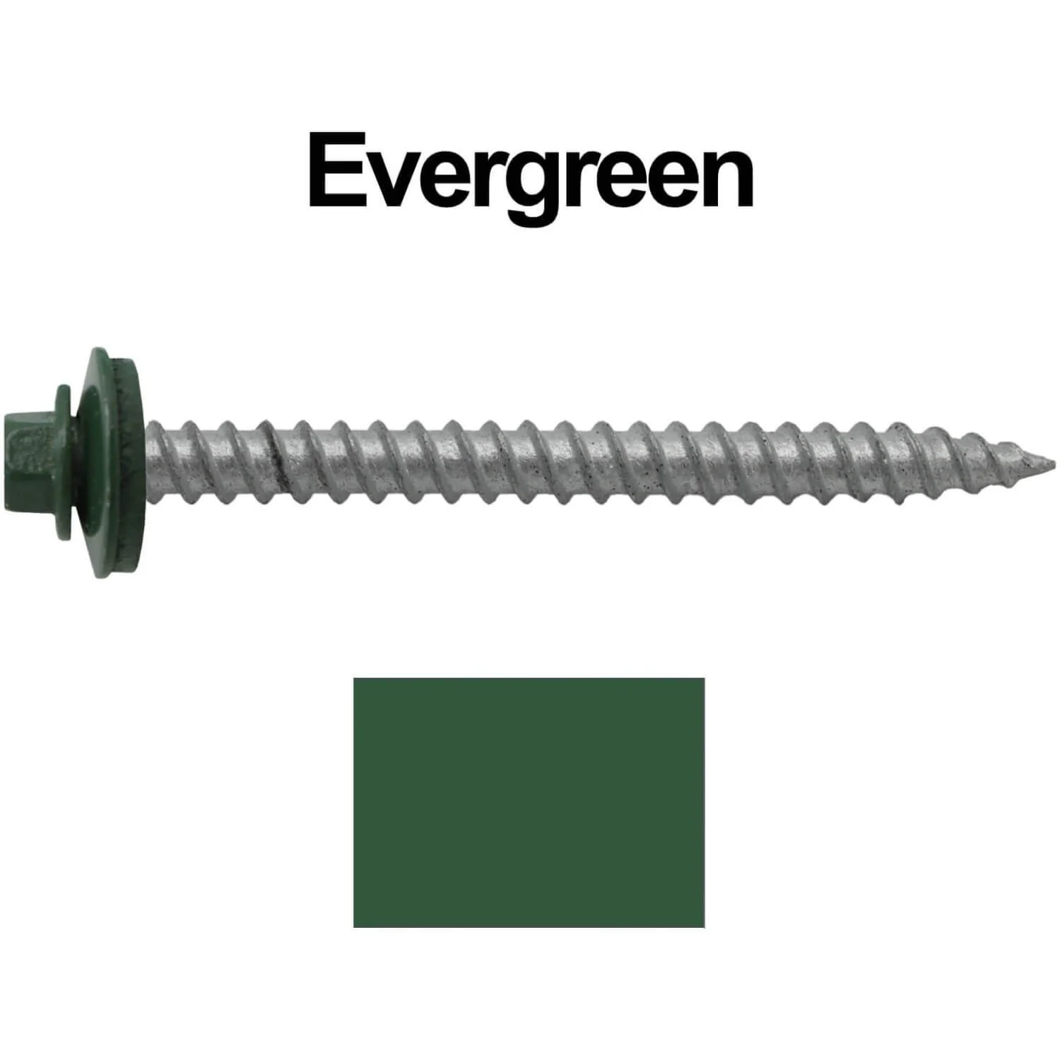 #12 x 2-1/2" RE-GRIP METAL ROOFING SCREWS - Hex Washer Head - Self starting/self tapping - EPDM washer. Colored head. - Image 35