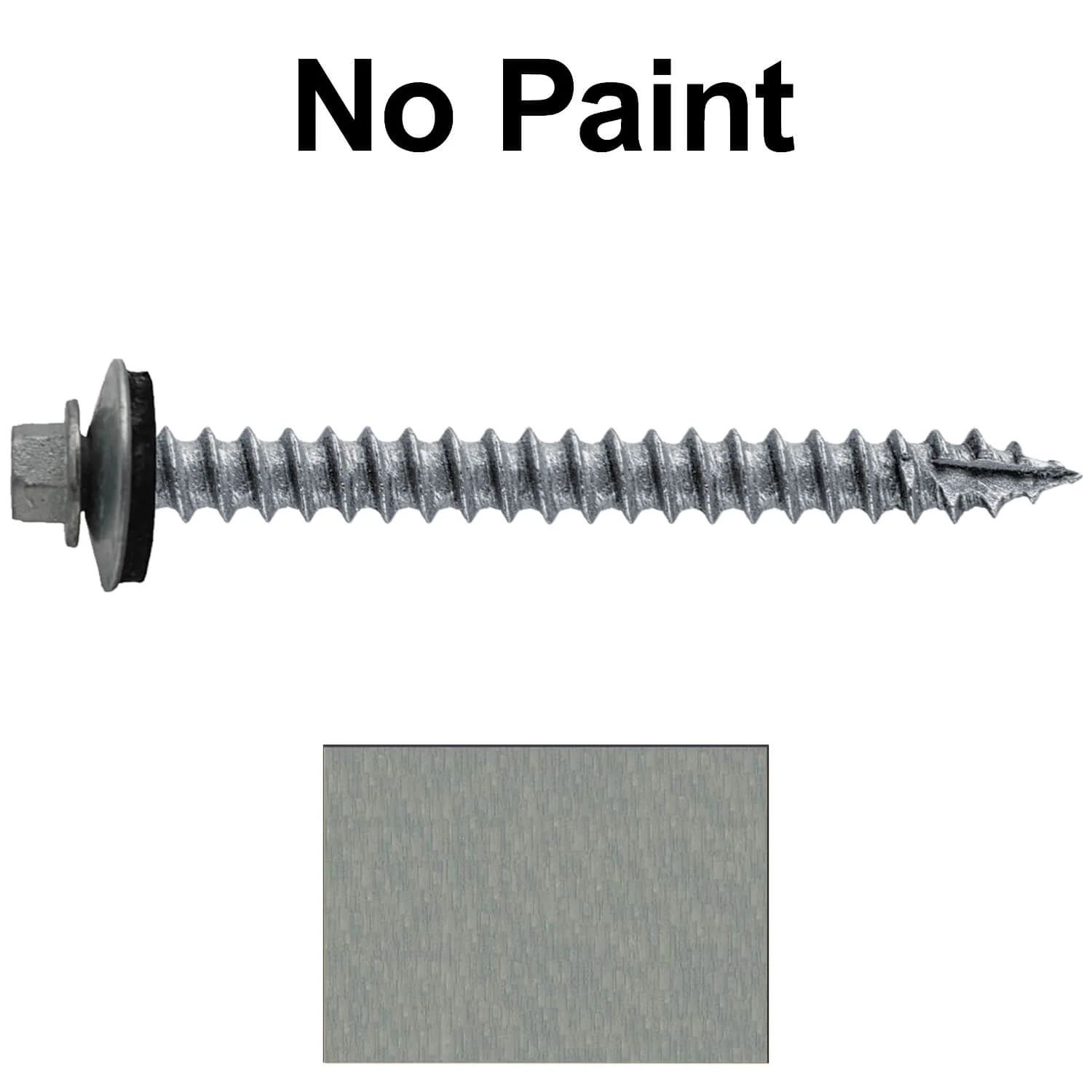 #12 x 2-1/2" RE-GRIP METAL ROOFING SCREWS - Hex Washer Head - Self starting/self tapping - EPDM washer. Colored head. - Image 36
