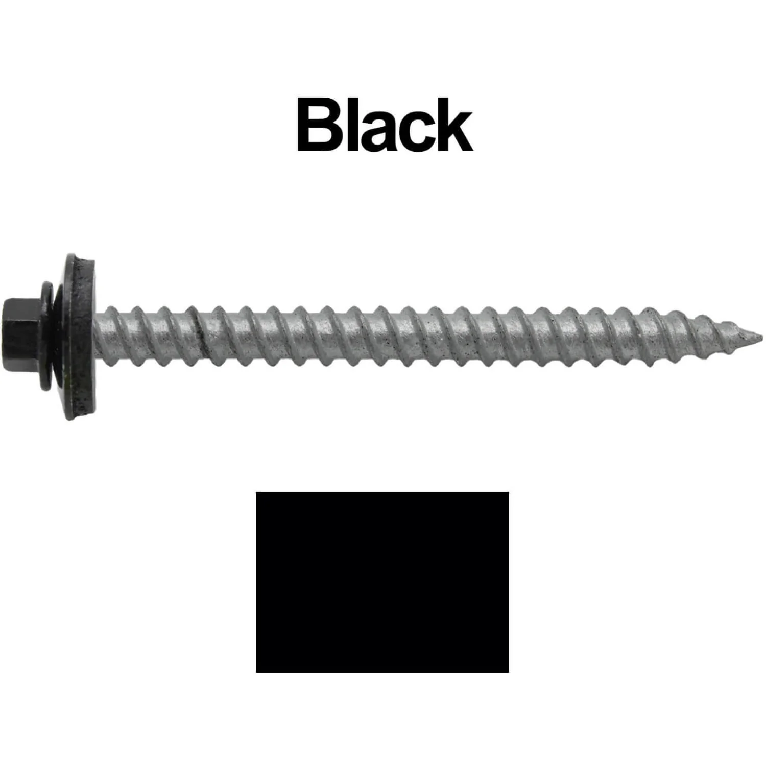#12 x 2-1/2" RE-GRIP METAL ROOFING SCREWS - Hex Washer Head - Self starting/self tapping - EPDM washer. Colored head. - Image 38
