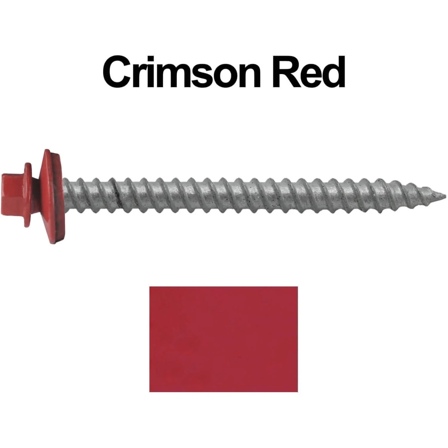 #12 x 2-1/2" RE-GRIP METAL ROOFING SCREWS - Hex Washer Head - Self starting/self tapping - EPDM washer. Colored head. - Image 77