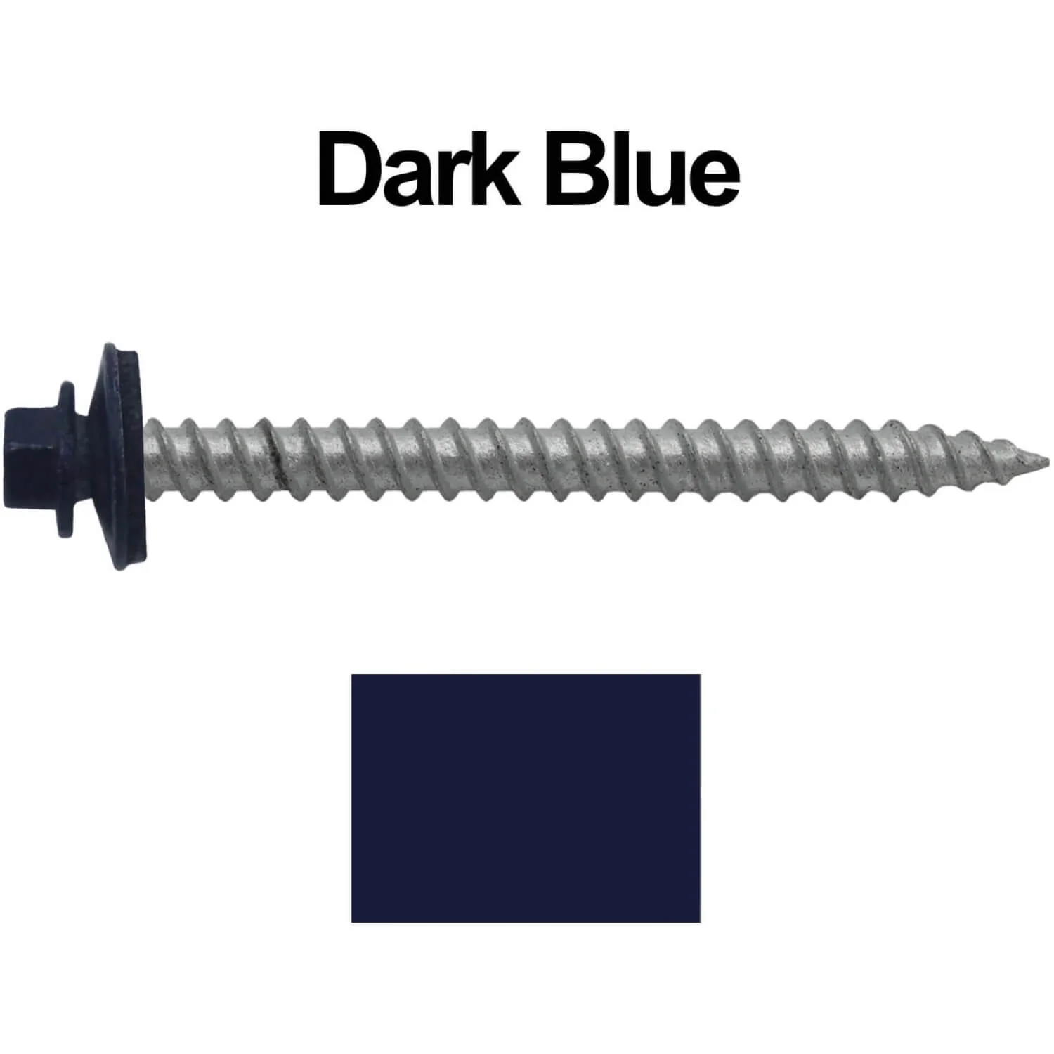 #12 x 2-1/2" RE-GRIP METAL ROOFING SCREWS - Hex Washer Head - Self starting/self tapping - EPDM washer. Colored head. - Image 79