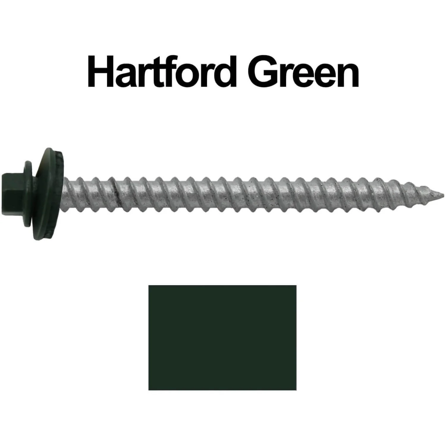 #12 x 2-1/2" RE-GRIP METAL ROOFING SCREWS - Hex Washer Head - Self starting/self tapping - EPDM washer. Colored head. - Image 87