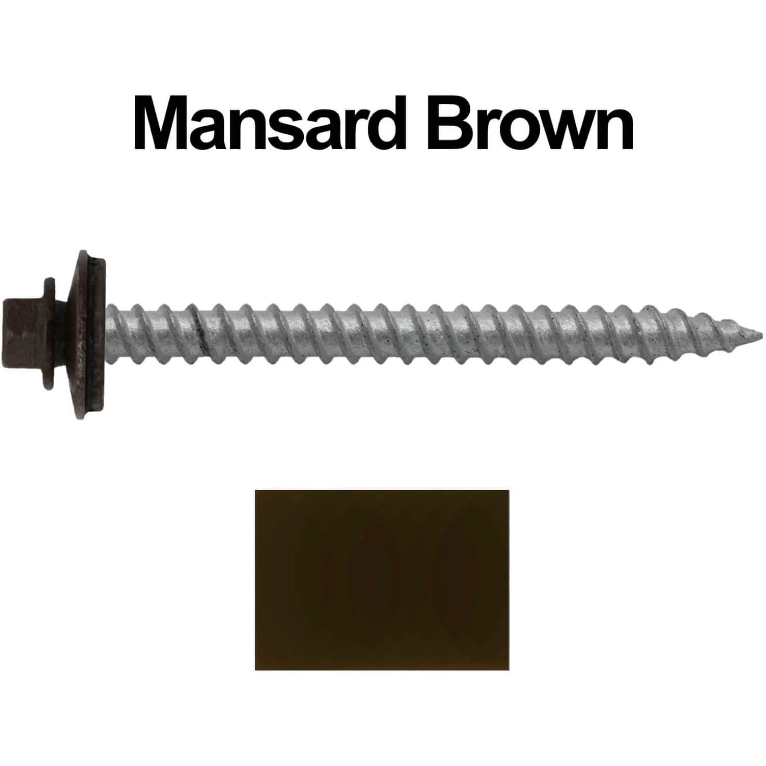 #12 x 2-1/2" RE-GRIP METAL ROOFING SCREWS - Hex Washer Head - Self starting/self tapping - EPDM washer. Colored head. - Image 99