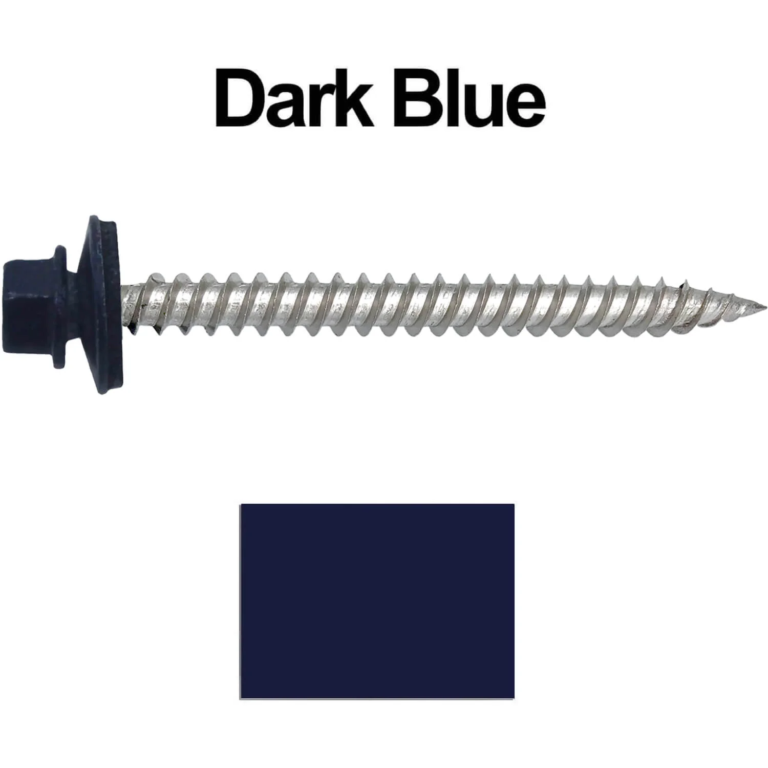 12 x 2-1/2" Stainless Steel Metal Roofing Screw - Hex Washer Head - Self starting/self tapping - EPDM washer. Colored head. - Image 74