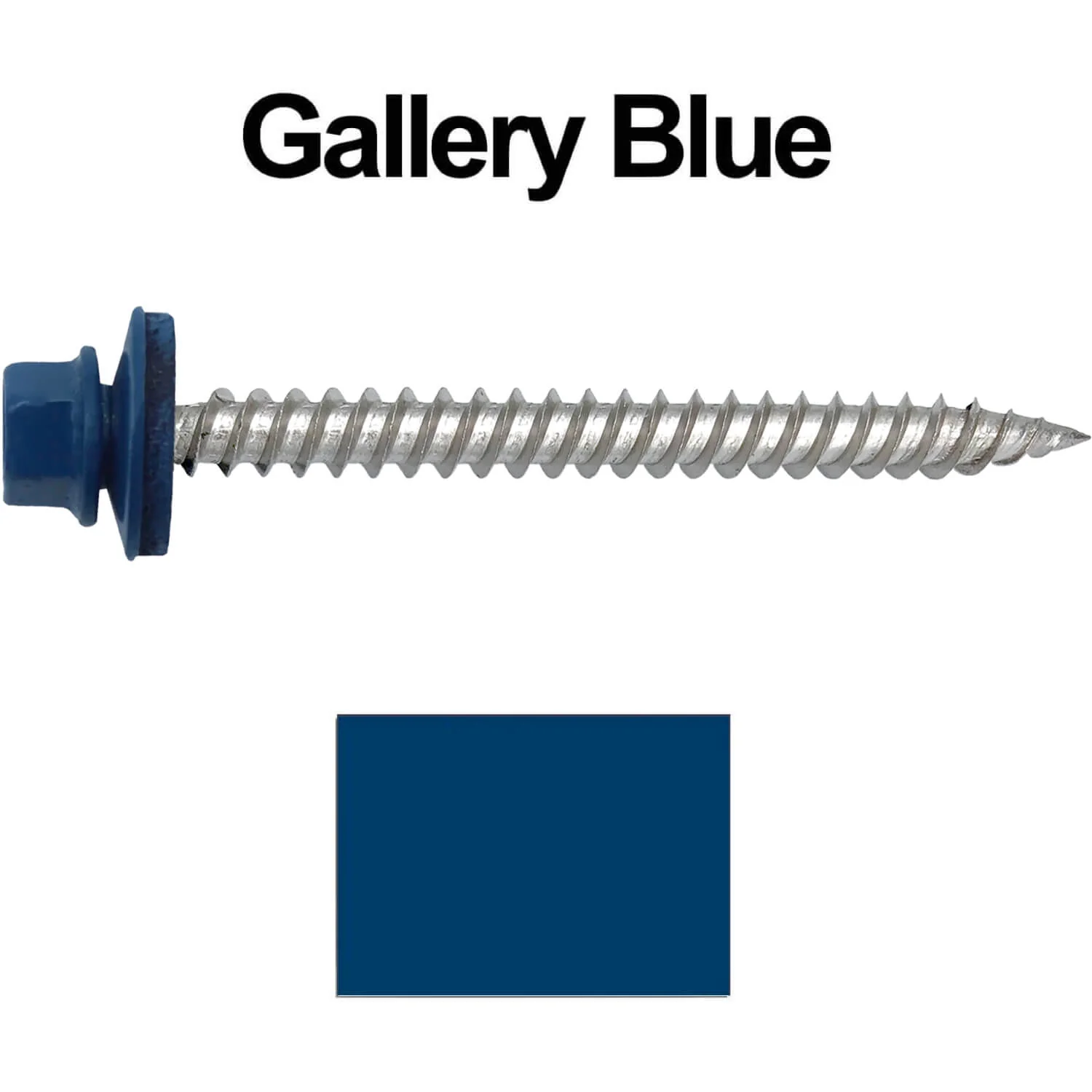 12 x 2-1/2" Stainless Steel Metal Roofing Screw - Hex Washer Head - Self starting/self tapping - EPDM washer. Colored head. - Image 87