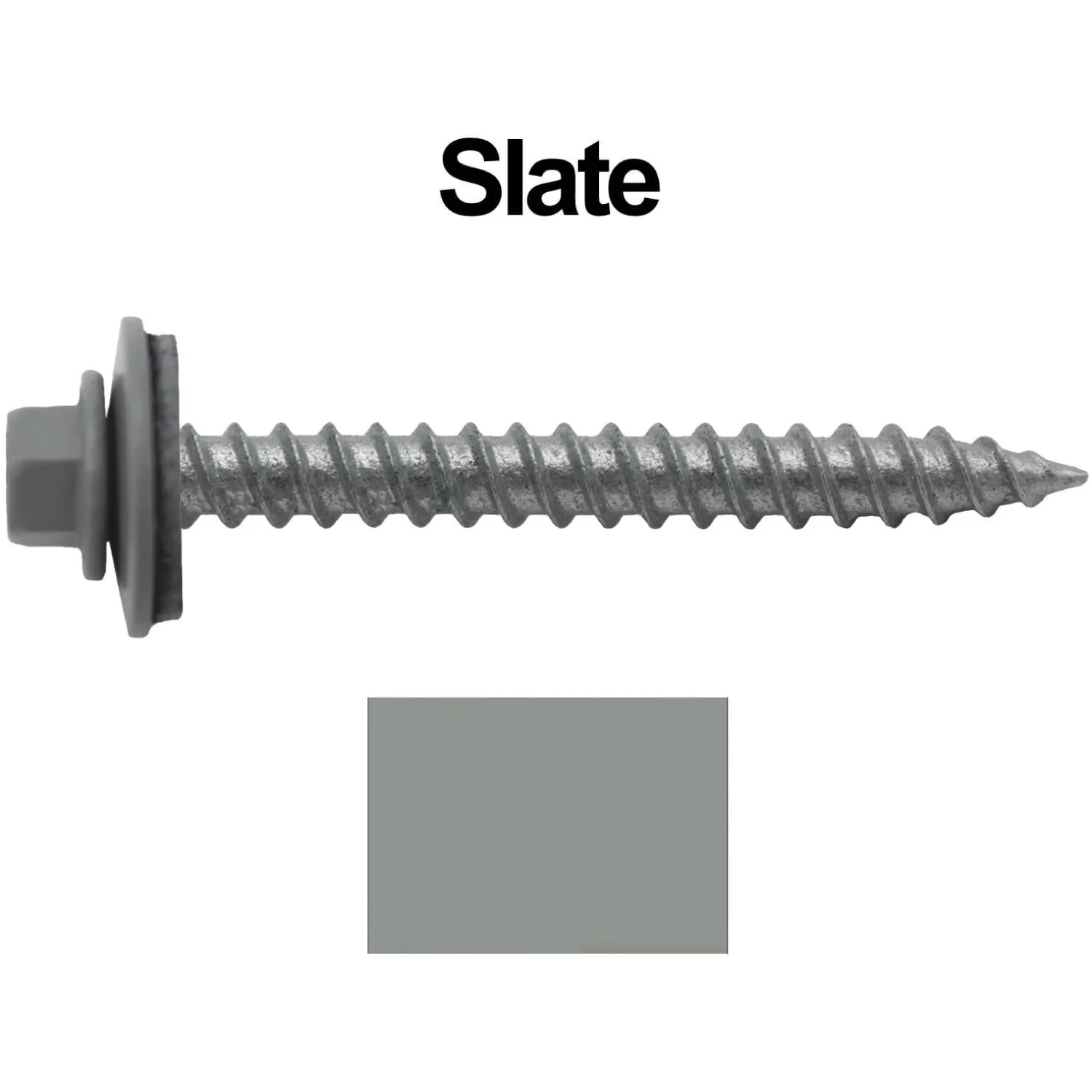 #12 x 2" RE-GRIP METAL ROOFING SCREWS - Hex Washer Head - Self starting/self tapping - EPDM washer. Colored head. - Image 32