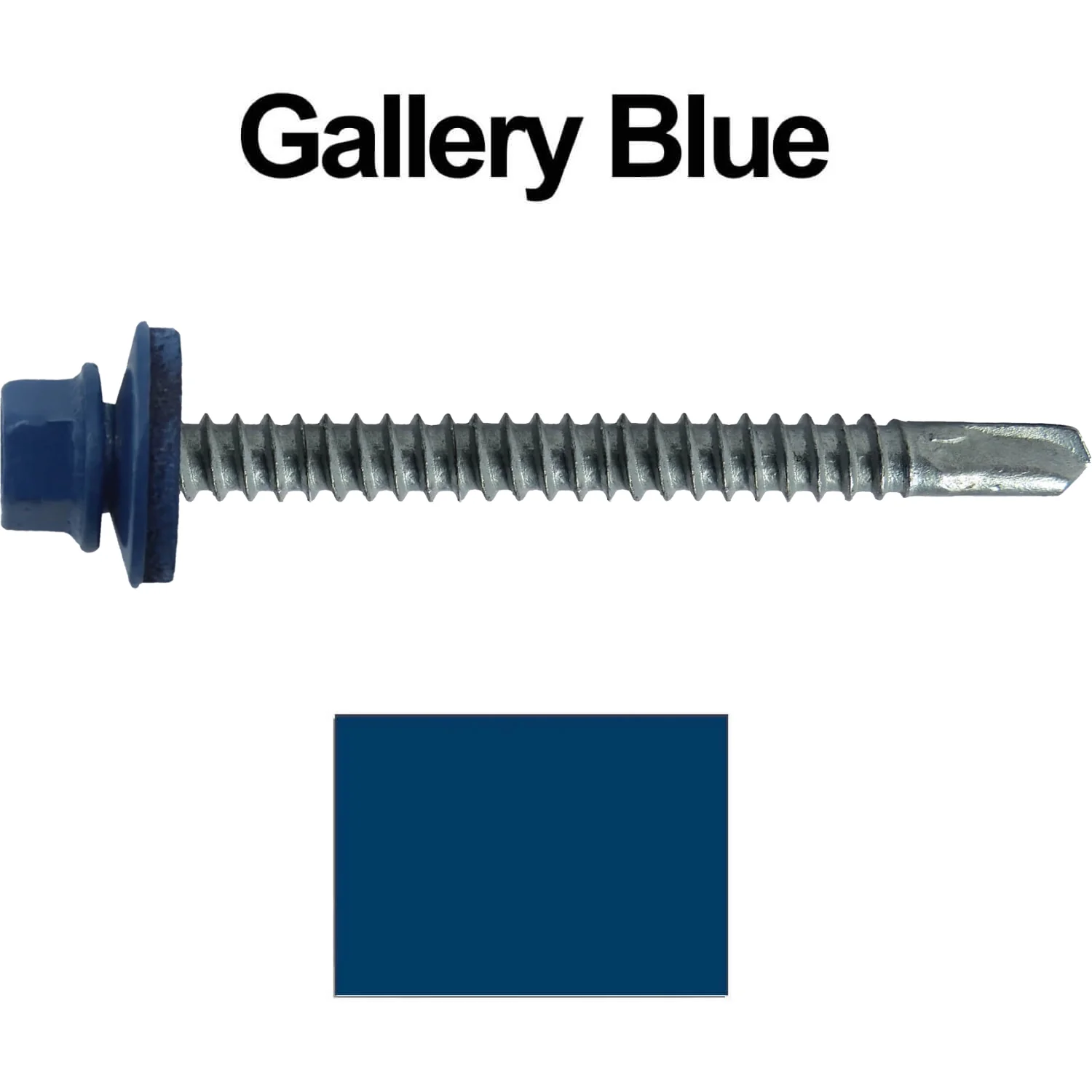 #12 X 3" Metal to Metal Type #3 Roofing Screws - Hex Washer Head - Self starting/self tapping - 5/8" EPDM washer. Colored head. - Image 24