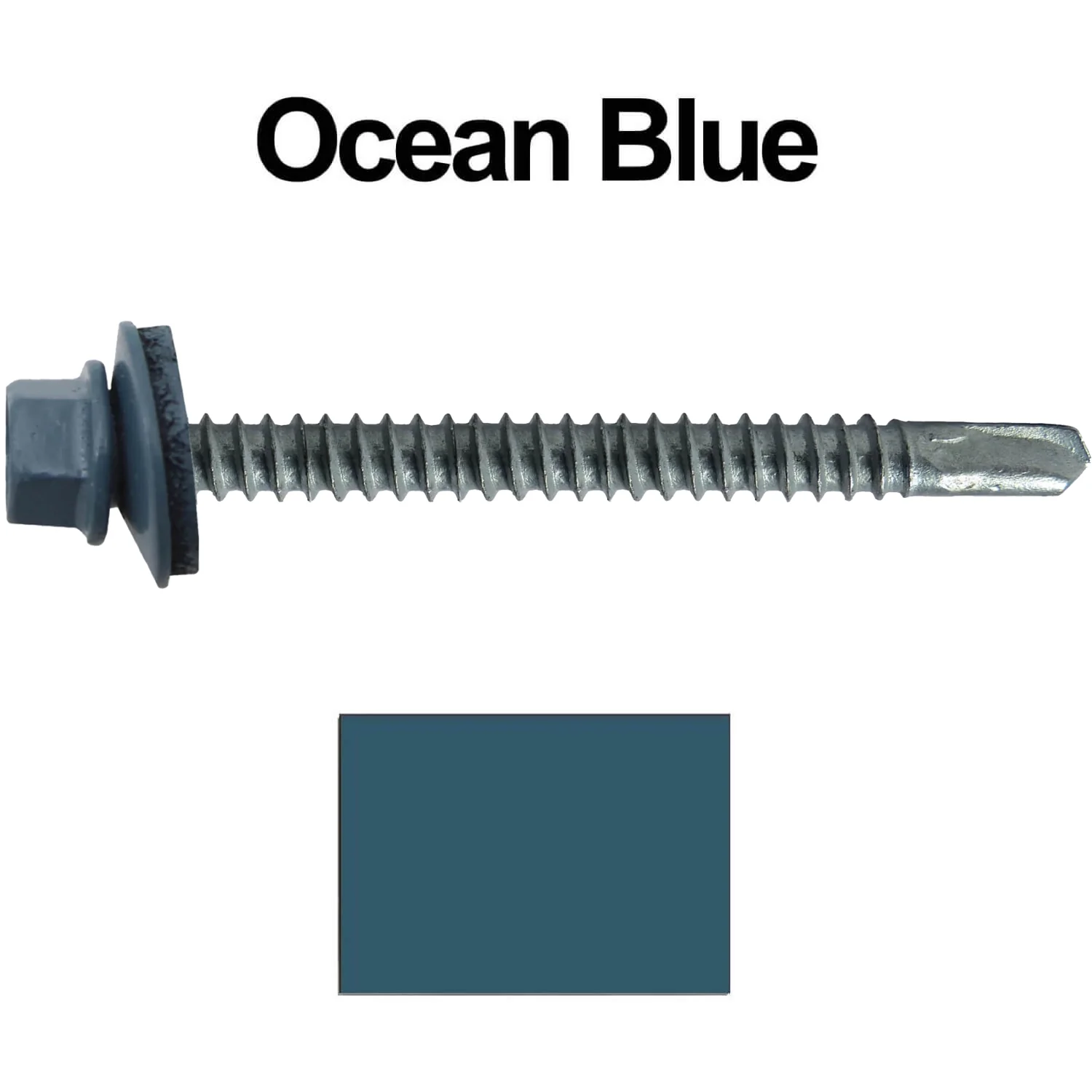 #12 X 3" Metal to Metal Type #3 Roofing Screws - Hex Washer Head - Self starting/self tapping - 5/8" EPDM washer. Colored head. - Image 34