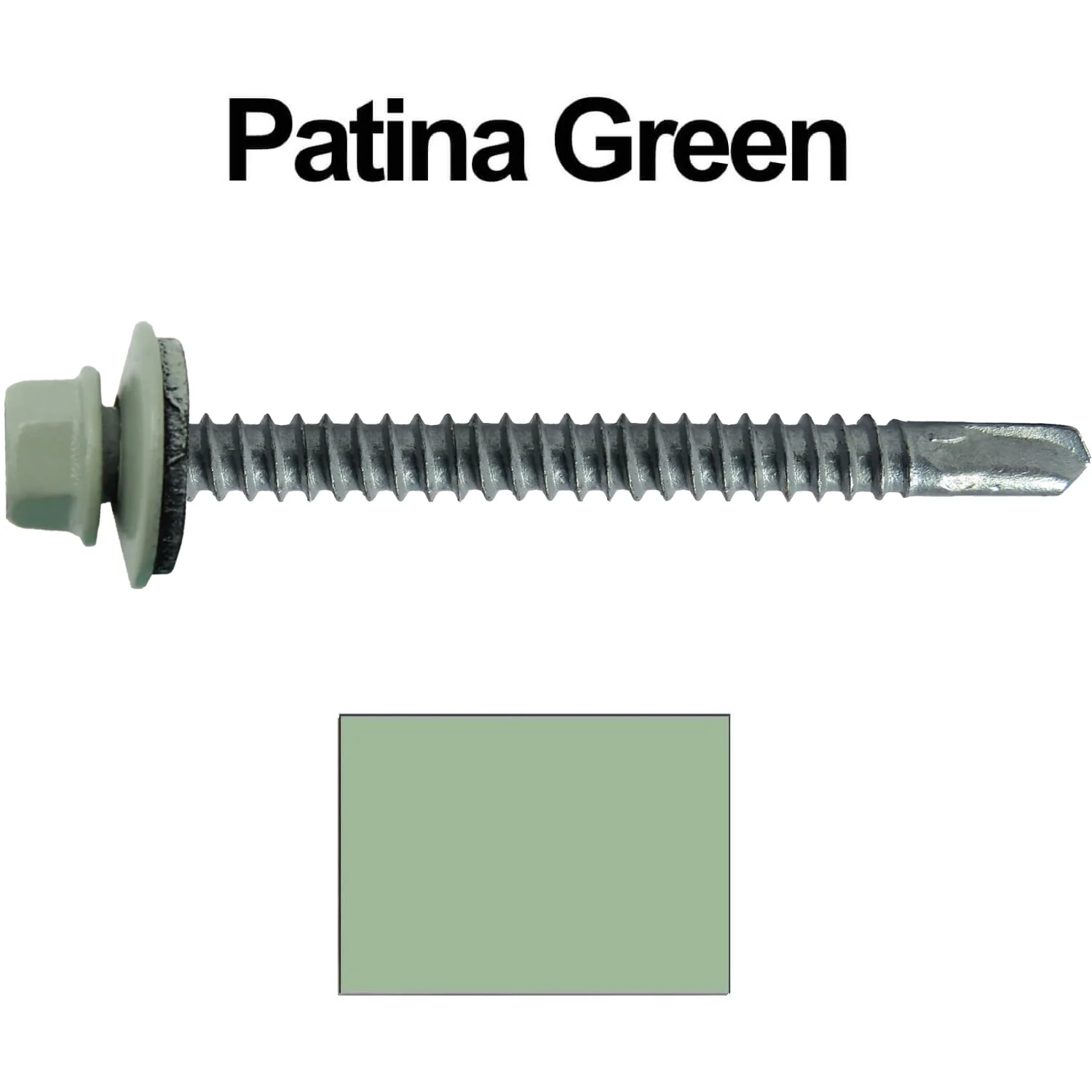 #12 X 3" Metal to Metal Type #3 Roofing Screws - Hex Washer Head - Self starting/self tapping - 5/8" EPDM washer. Colored head. - Image 43