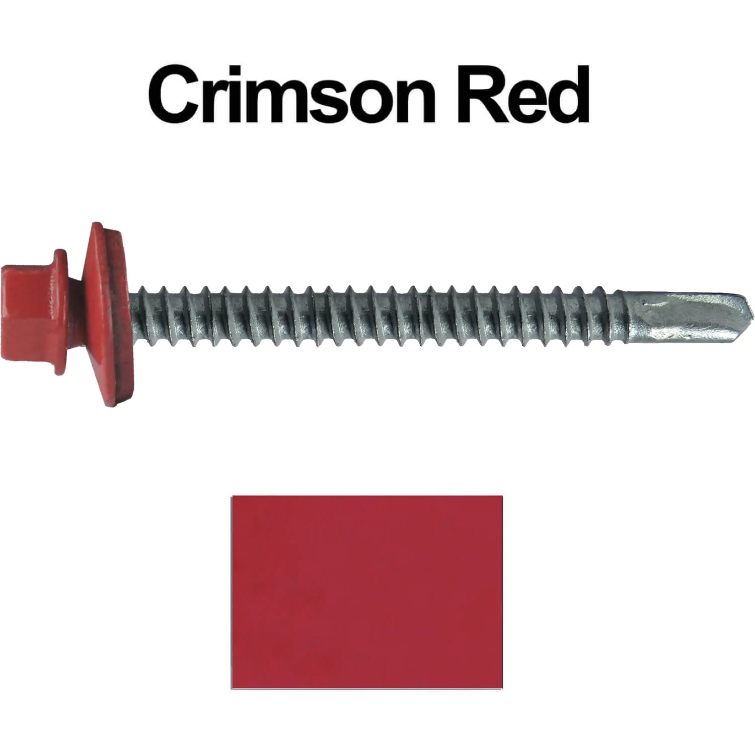 #12 X 3" Metal to Metal Type #3 Roofing Screws - Hex Washer Head - Self starting/self tapping - 5/8" EPDM washer. Colored head. - Image 49