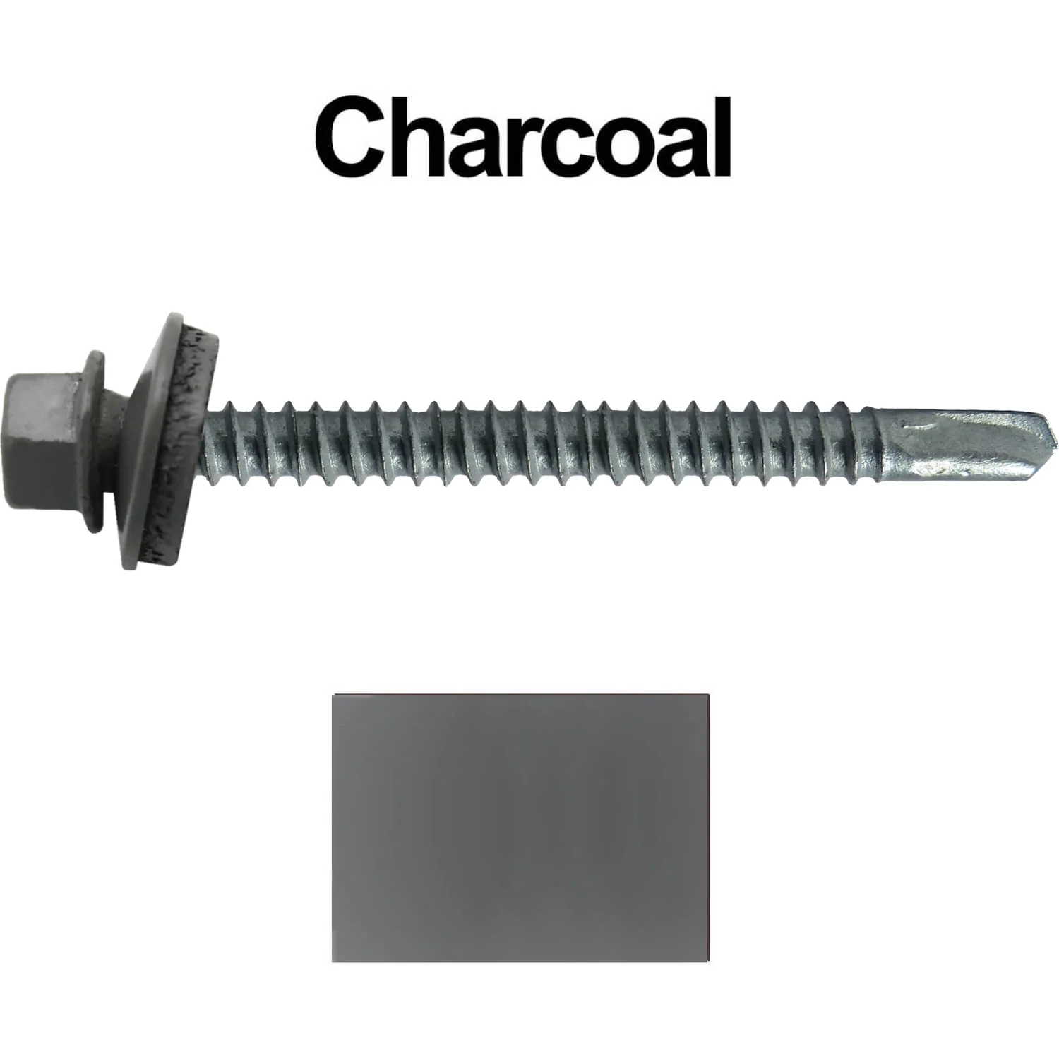 #12 X 3" Metal to Metal Type #3 Roofing Screws - Hex Washer Head - Self starting/self tapping - 5/8" EPDM washer. Colored head. - Image 53