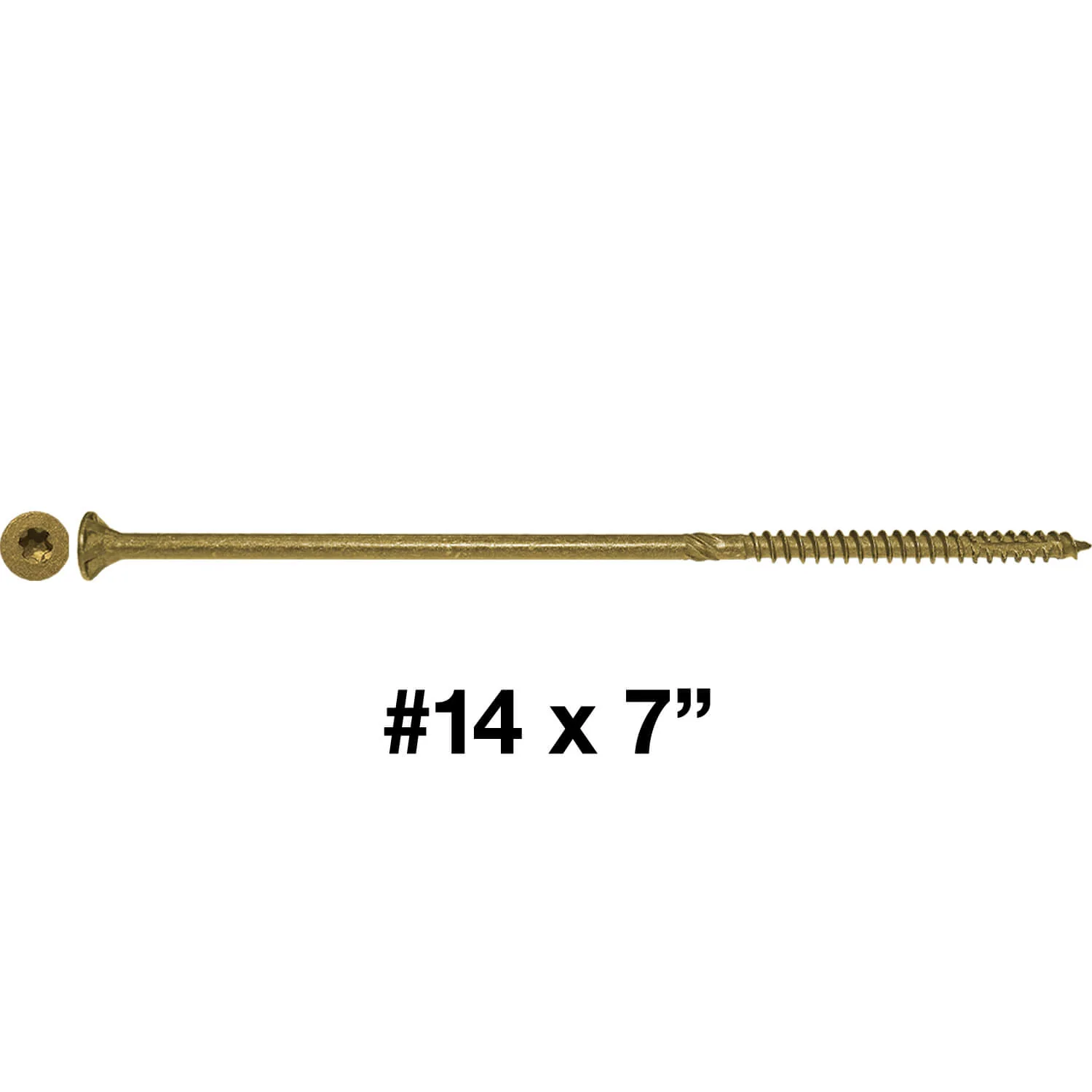 #14 x 5" - 8" Bronze Exterior Coated Wood Screws - Extra Long Bronze Wood Screw with Torx/Star Drive Head - Multipurpose Torx/Star Drive Wood Screws - Image 12