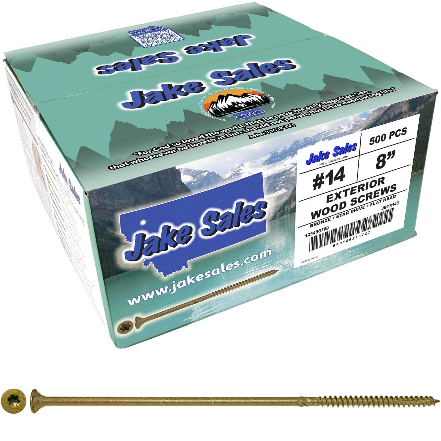 #14 x 5" - 8" Bronze Exterior Coated Wood Screws - Extra Long Bronze Wood Screw with Torx/Star Drive Head - Multipurpose Torx/Star Drive Wood Screws - Image 17