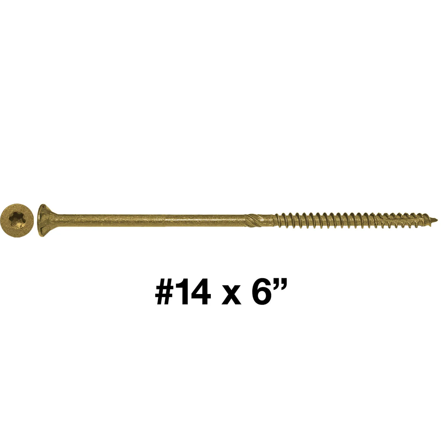 #14 x 5" - 8" Bronze Exterior Coated Wood Screws - Extra Long Bronze Wood Screw with Torx/Star Drive Head - Multipurpose Torx/Star Drive Wood Screws - Image 35