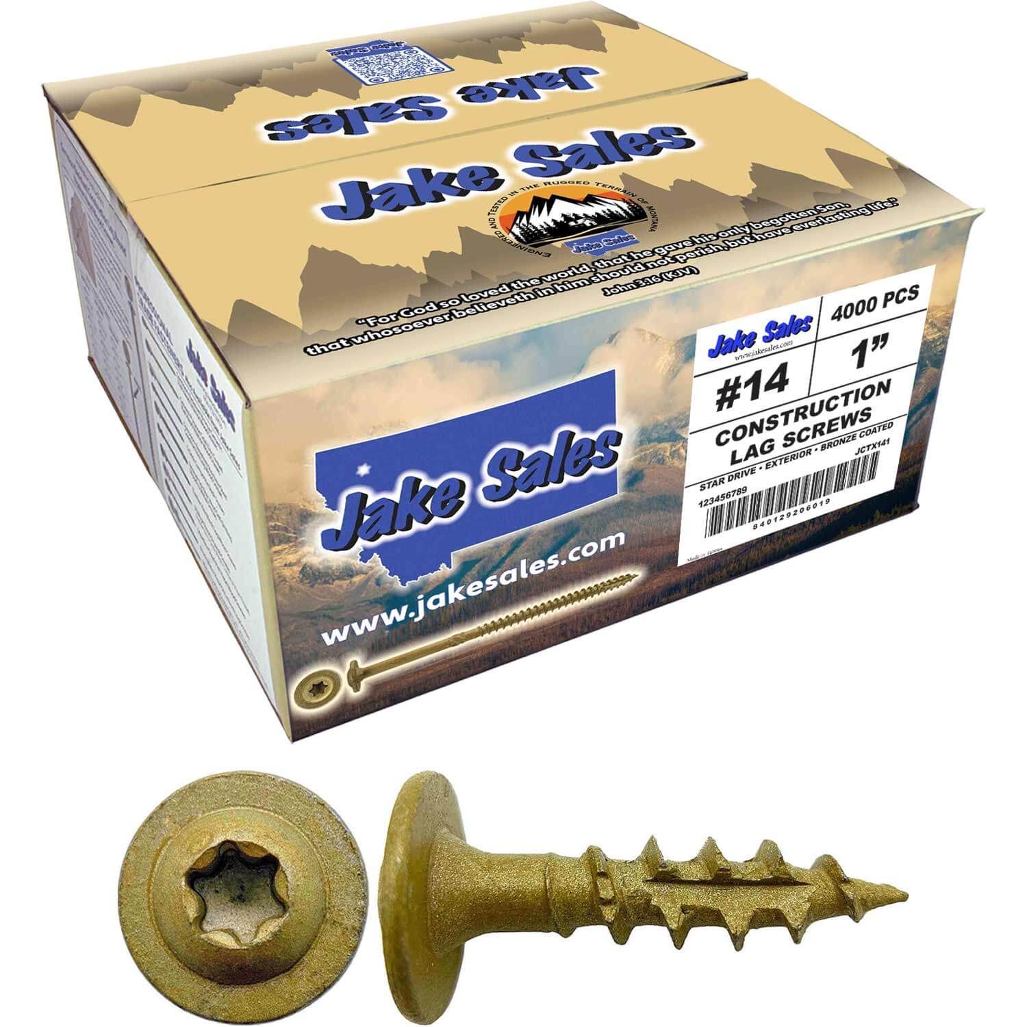 #14 Construction Lag Screws - Exterior Coated Torx/Star Drive Heavy Duty Structural Lag With Modified Truss Washer Head - Image 21