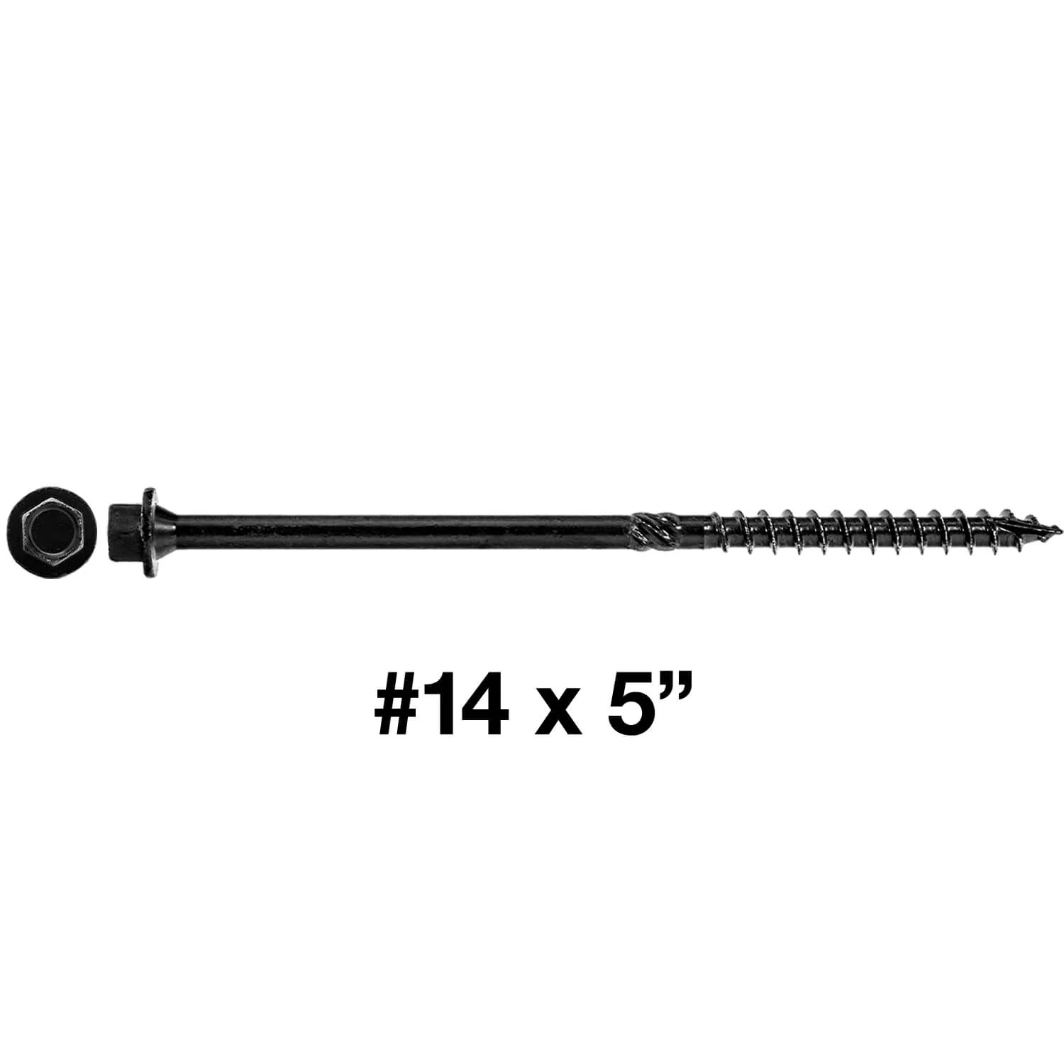 #14 Heavy-Duty Black Timber, Log & Structural Wood Screws - Exterior Coated - Use for Fastening Ledger Boards, Large Timbers, Logs and more. - Image 108