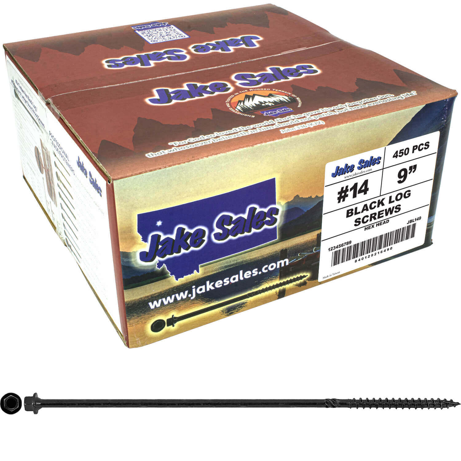 #14 Heavy-Duty Black Timber, Log & Structural Wood Screws - Exterior Coated - Use for Fastening Ledger Boards, Large Timbers, Logs and more. - Image 27