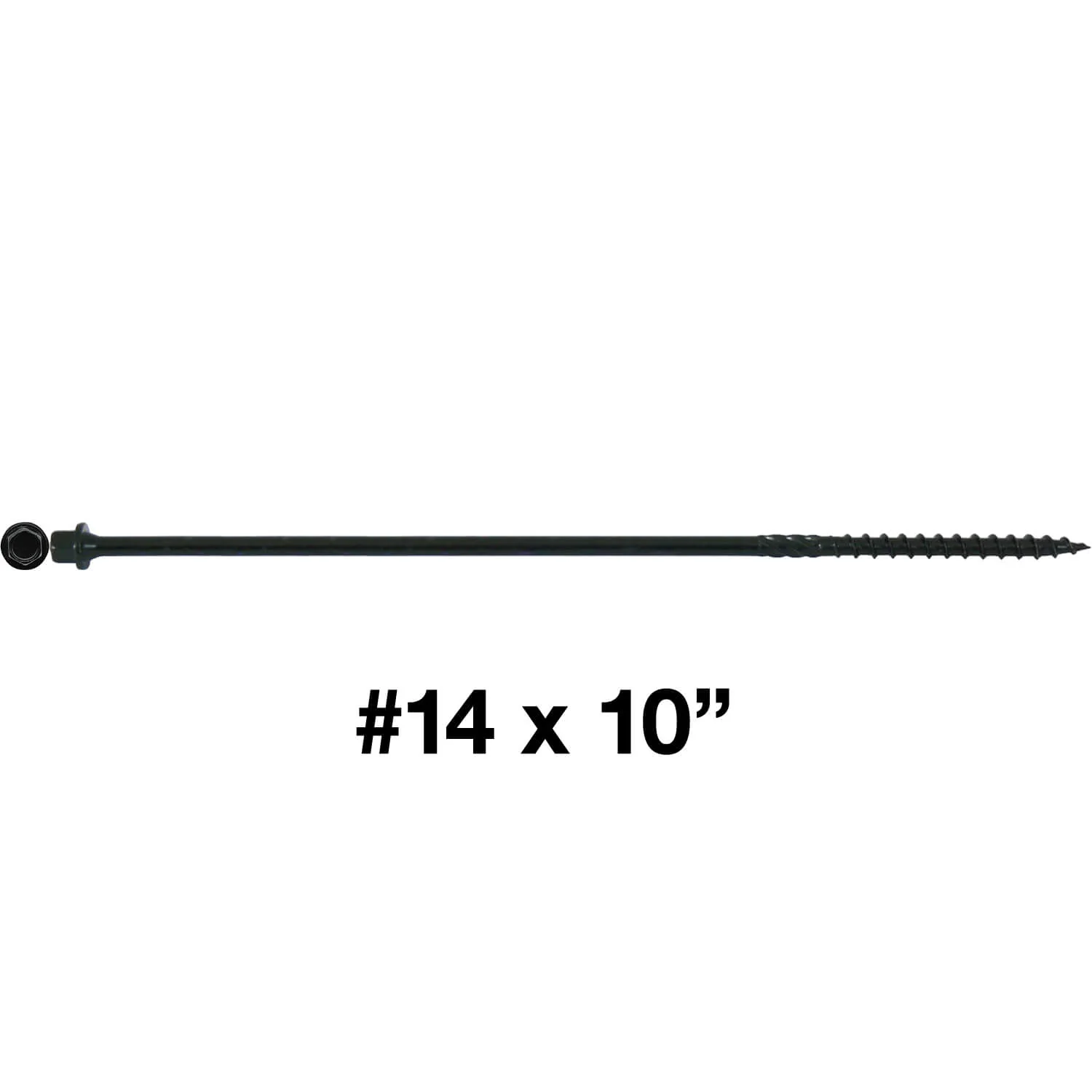 #14 Heavy-Duty Black Timber, Log & Structural Wood Screws - Exterior Coated - Use for Fastening Ledger Boards, Large Timbers, Logs and more. - Image 78