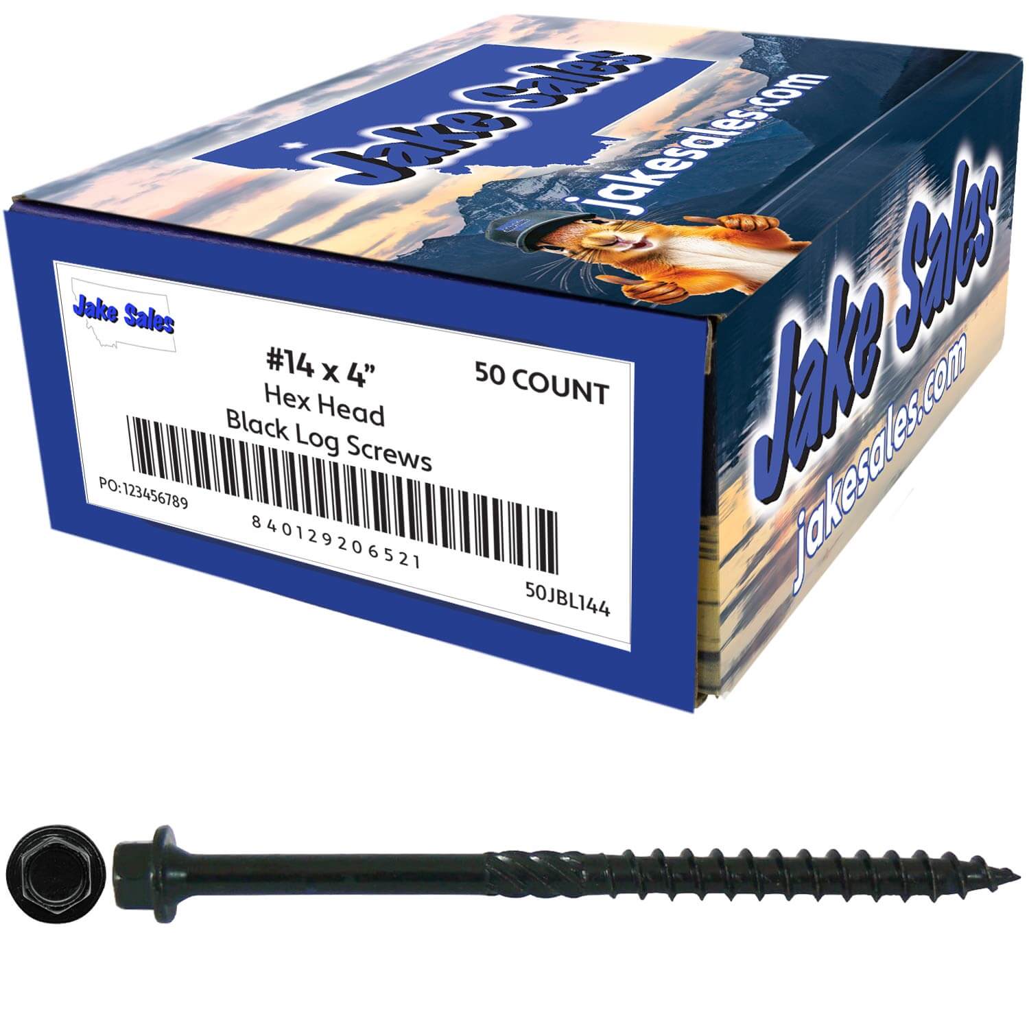 #14 Heavy-Duty Black Timber, Log & Structural Wood Screws - Exterior Coated - Use for Fastening Ledger Boards, Large Timbers, Logs and more. - Image 90