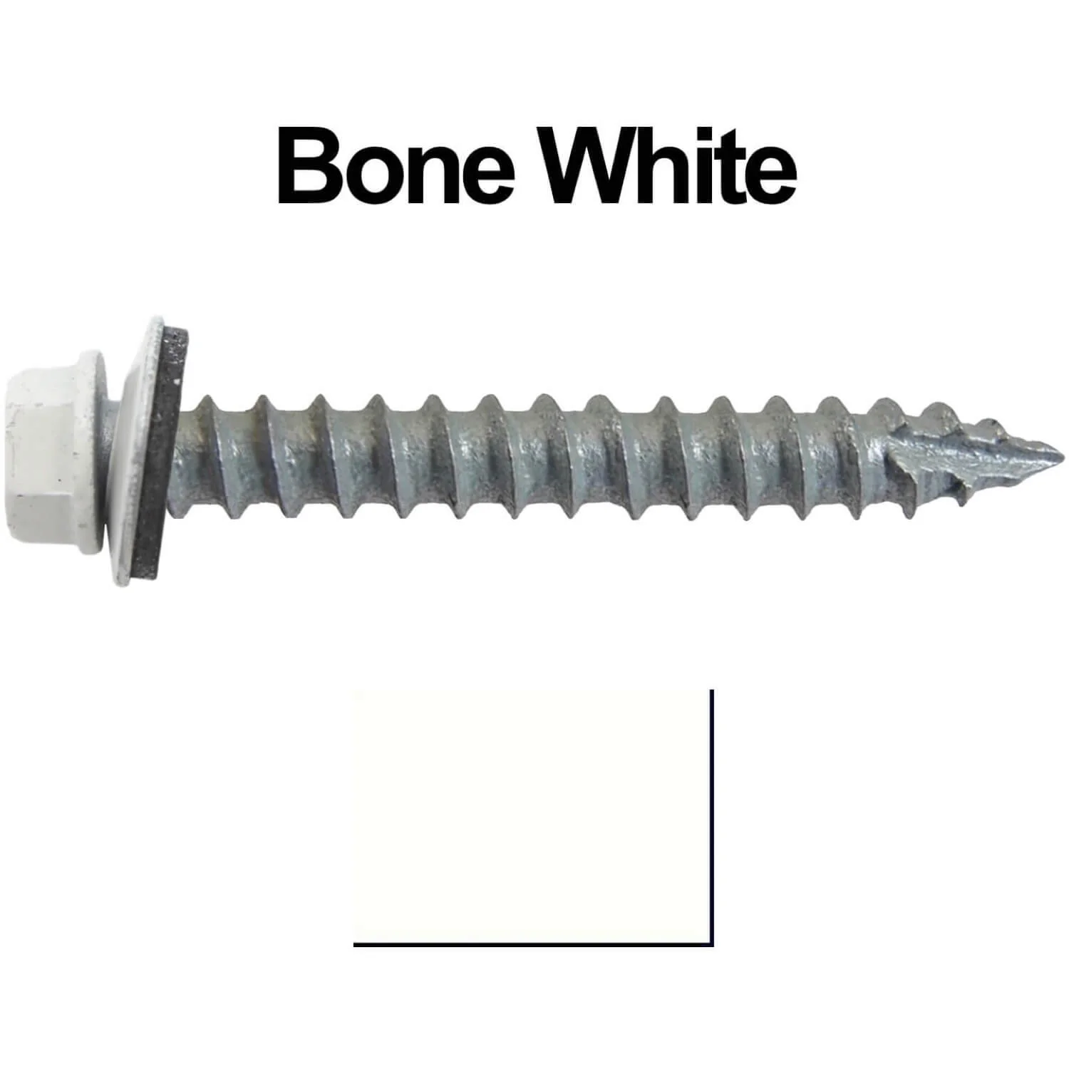 #14 x 2" Metal ROOFING SCREWS - Hex Washer Head - Self starting/self tapping - EPDM washer. Colored head. - Image 132