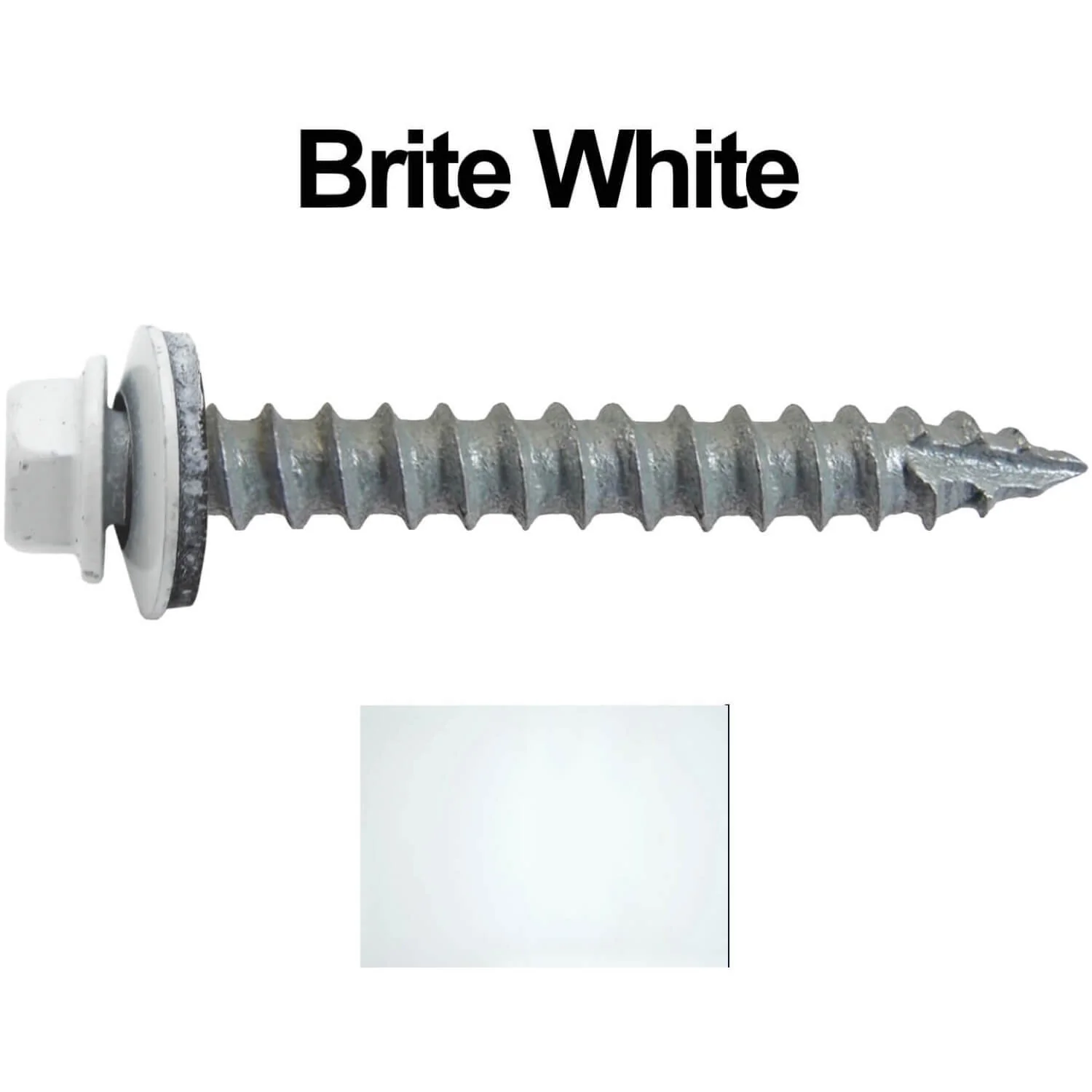#14 x 2" Metal ROOFING SCREWS - Hex Washer Head - Self starting/self tapping - EPDM washer. Colored head. - Image 37