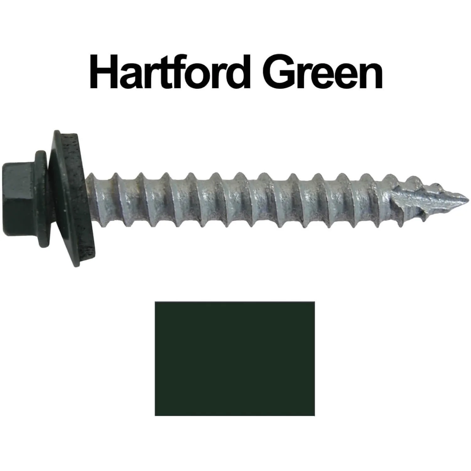 #14 x 2" Metal ROOFING SCREWS - Hex Washer Head - Self starting/self tapping - EPDM washer. Colored head. - Image 39