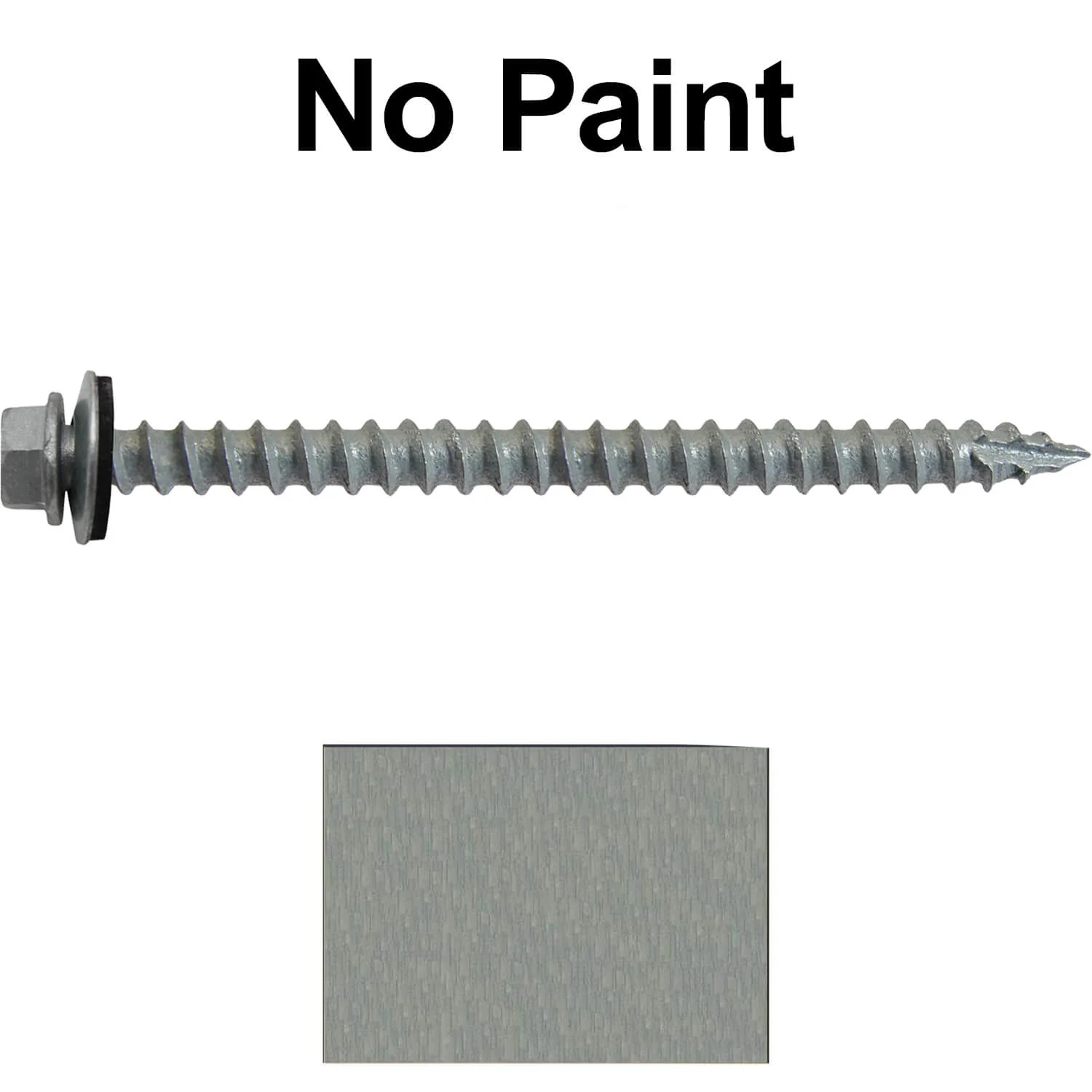 #14 x 3" Metal ROOFING SCREWS - Hex Washer Head - Self starting/self tapping - EPDM washer. Colored head. - Image 10