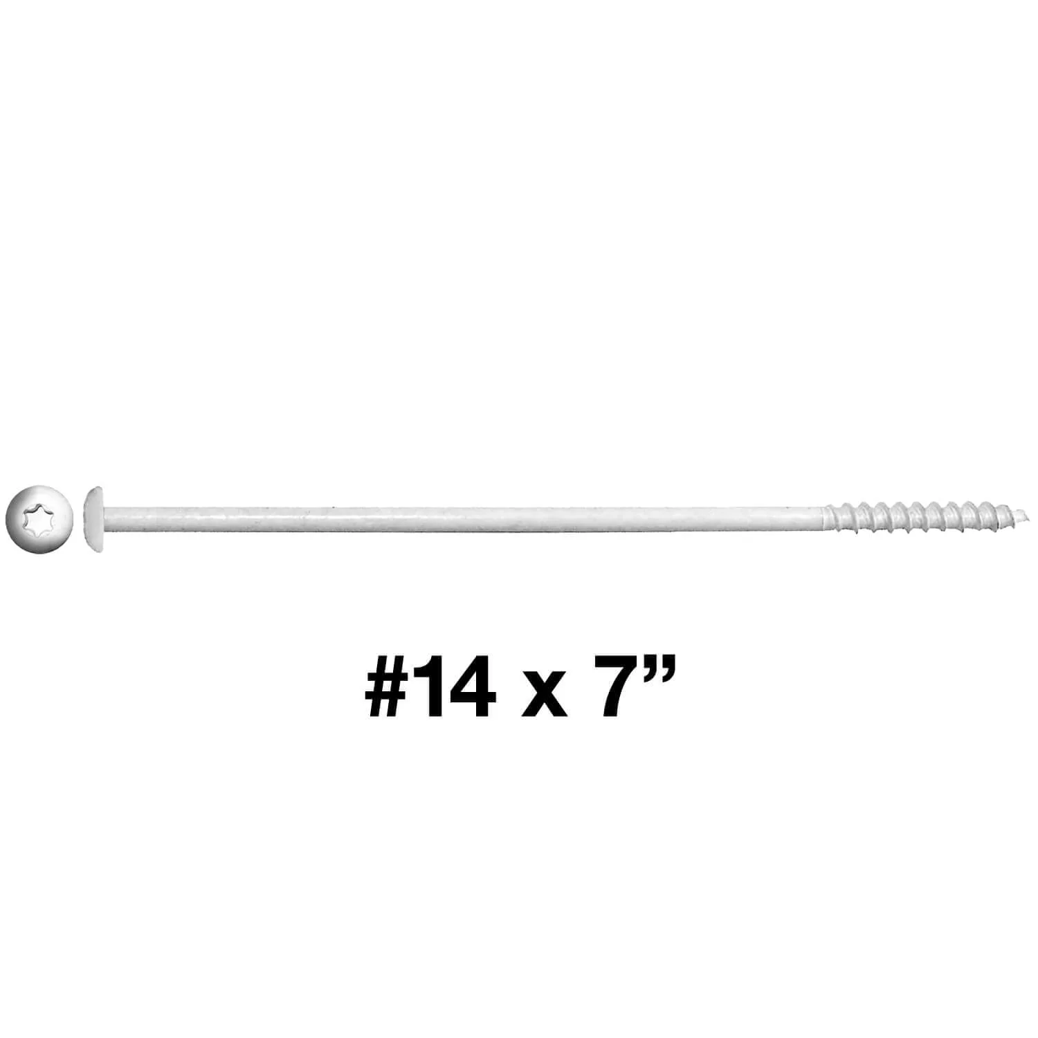 #14 x 7" Ceramic Coated Torx/Star Drive Gutter Screws -  For Fastening Gutters to Wood - Torx/Star T-30 Drive Head - Image 35