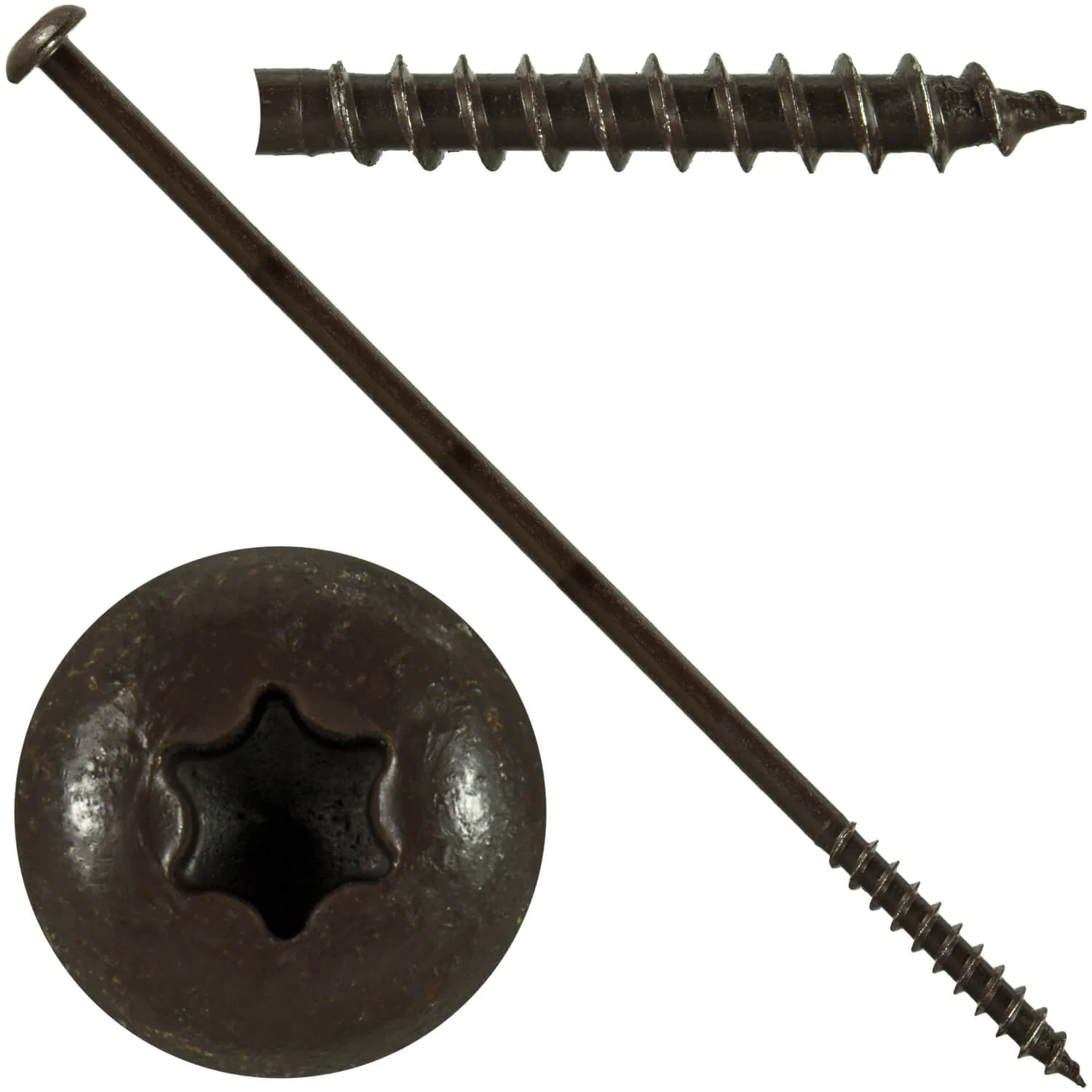 #14 x 7" Ceramic Coated Torx/Star Drive Gutter Screws -  For Fastening Gutters to Wood - Torx/Star T-30 Drive Head - Image 40