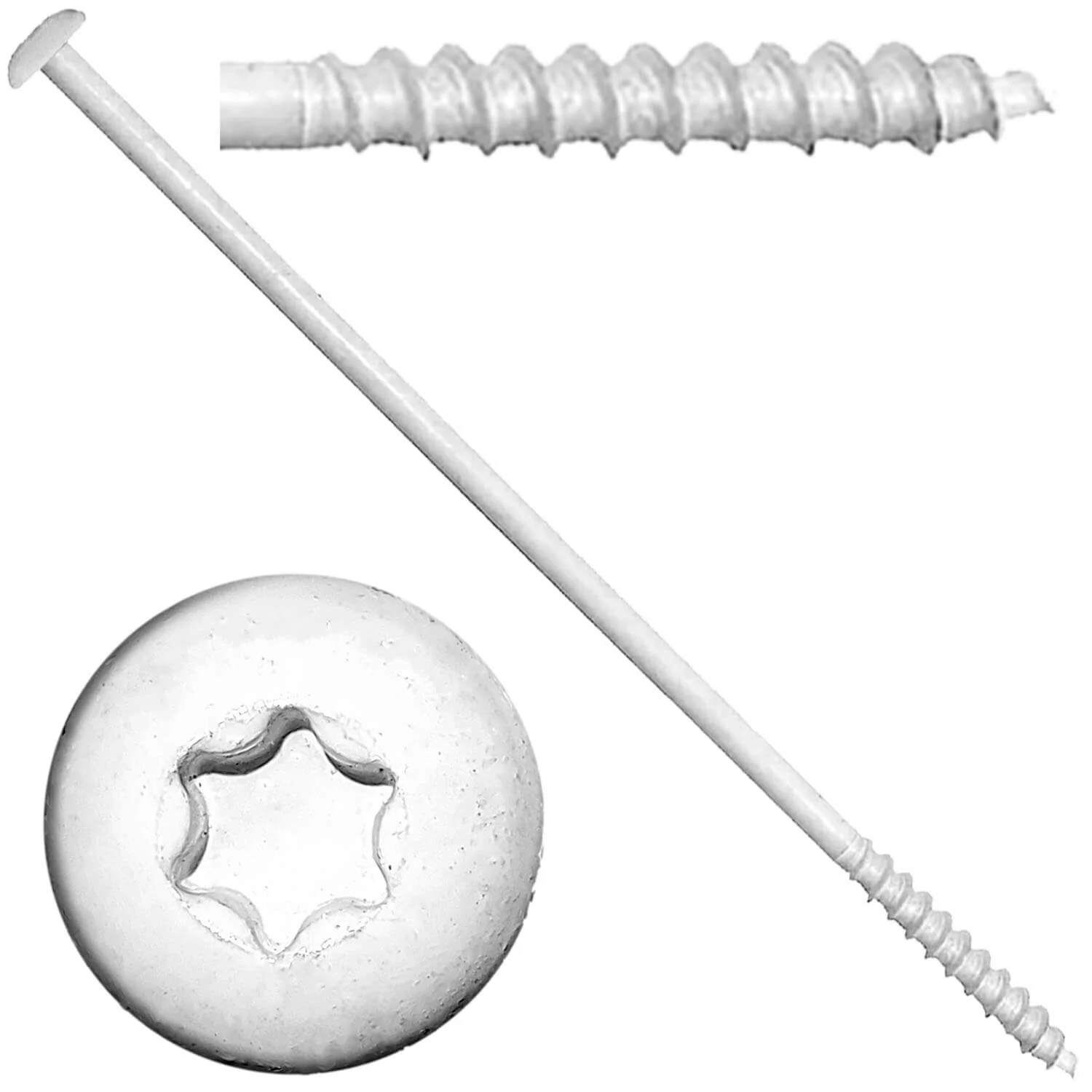 #14 x 7" Ceramic Coated Torx/Star Drive Gutter Screws -  For Fastening Gutters to Wood - Torx/Star T-30 Drive Head - Image 41